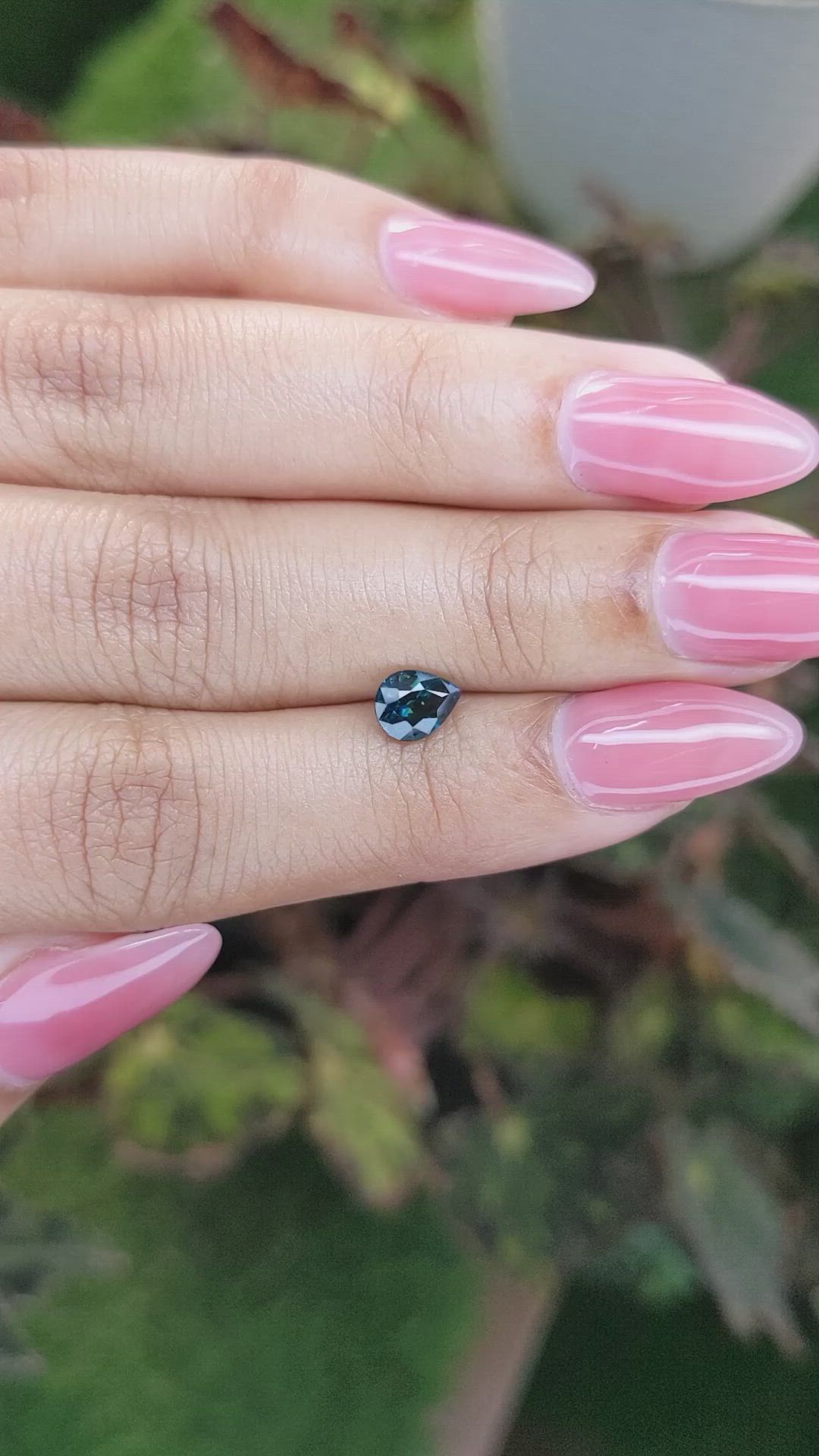 0.83 Ct. Greenish Blue Sapphire from Madagascar Size Video