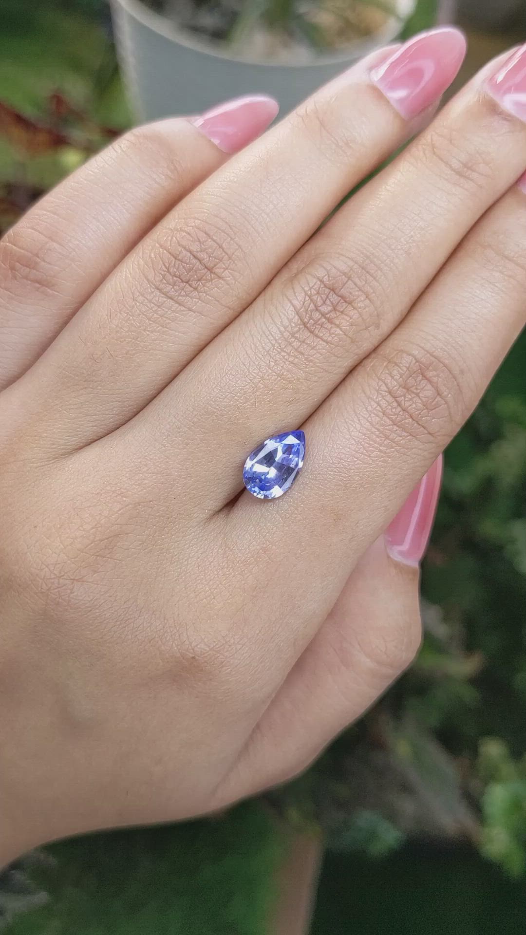 2.06 Ct. Blue Sapphire from Ceylon (Sri Lanka) Size Video