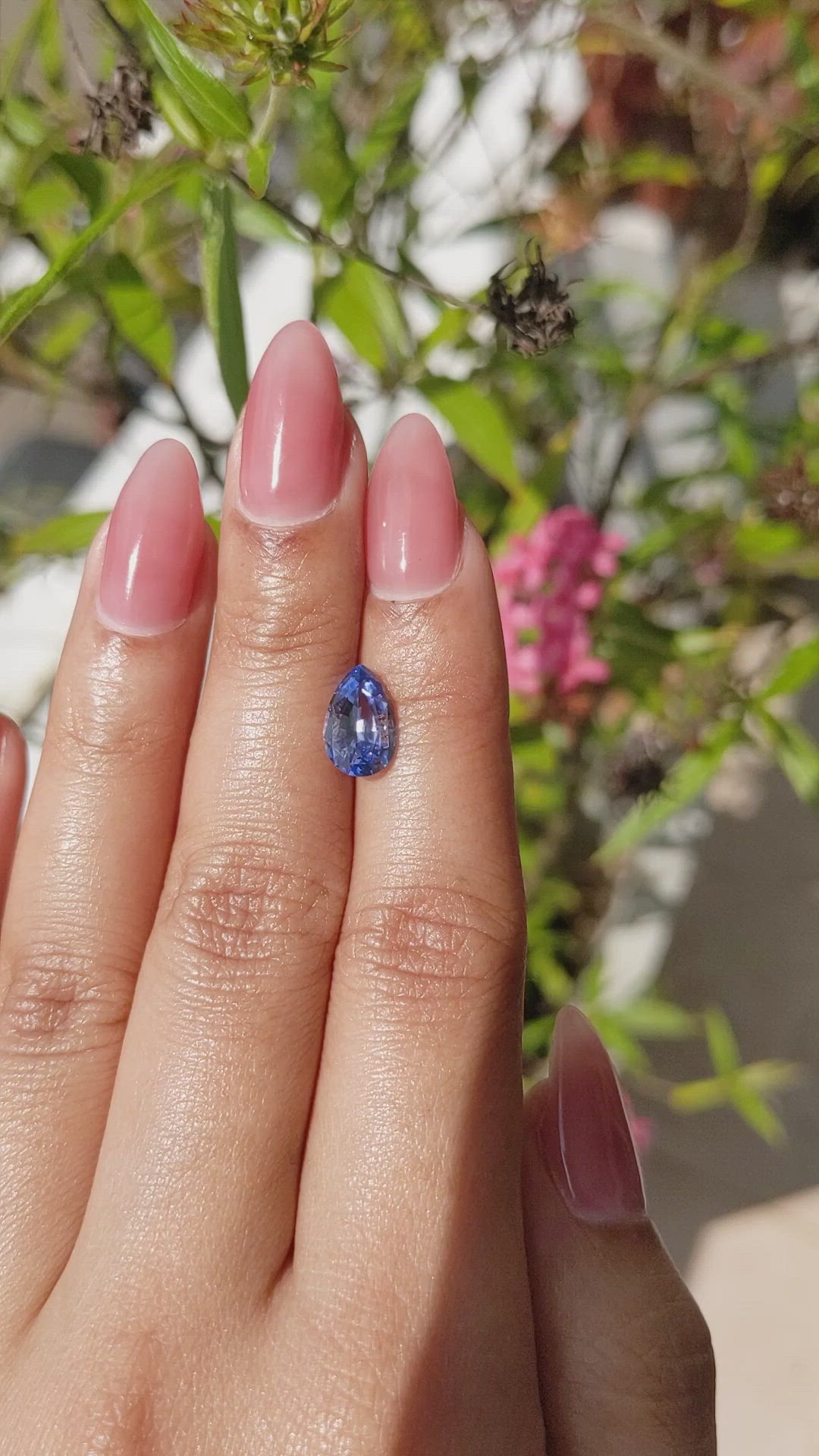 2.06 Ct. Blue Sapphire from Ceylon (Sri Lanka) Size Video