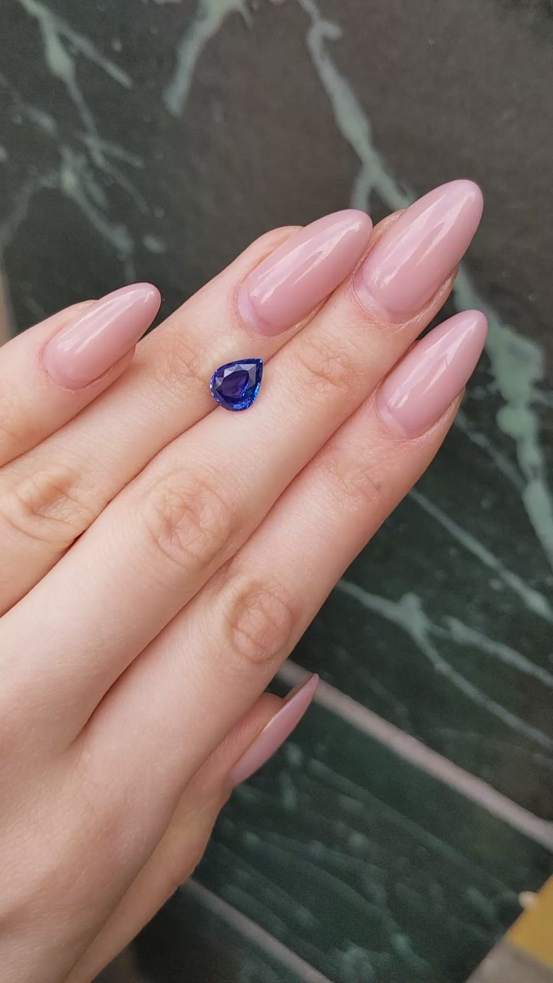 2.36 Ct. Blue Sapphire from Ceylon (Sri Lanka) Size Video