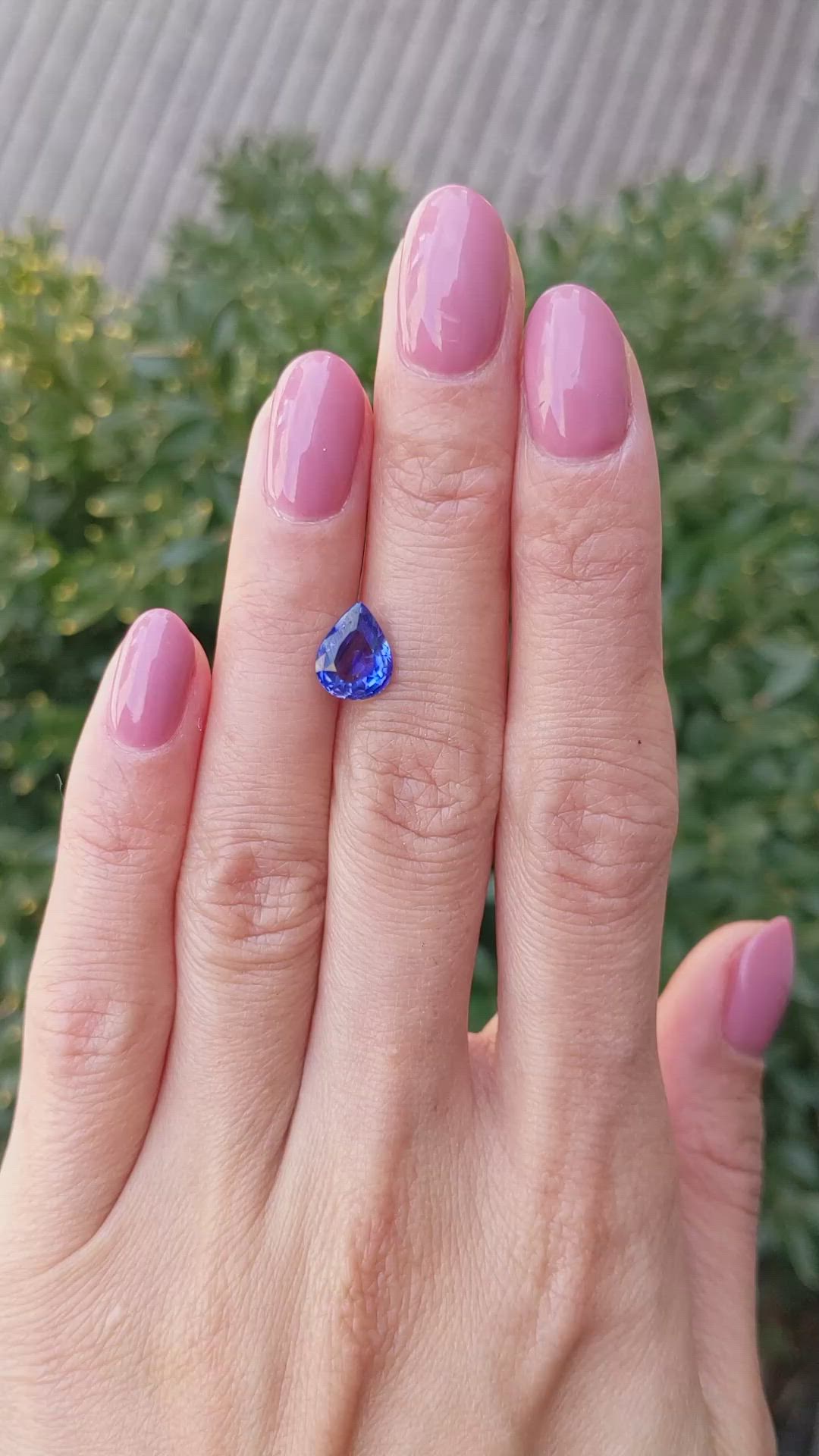 2.36 Ct. Blue Sapphire from Ceylon (Sri Lanka) Size Video