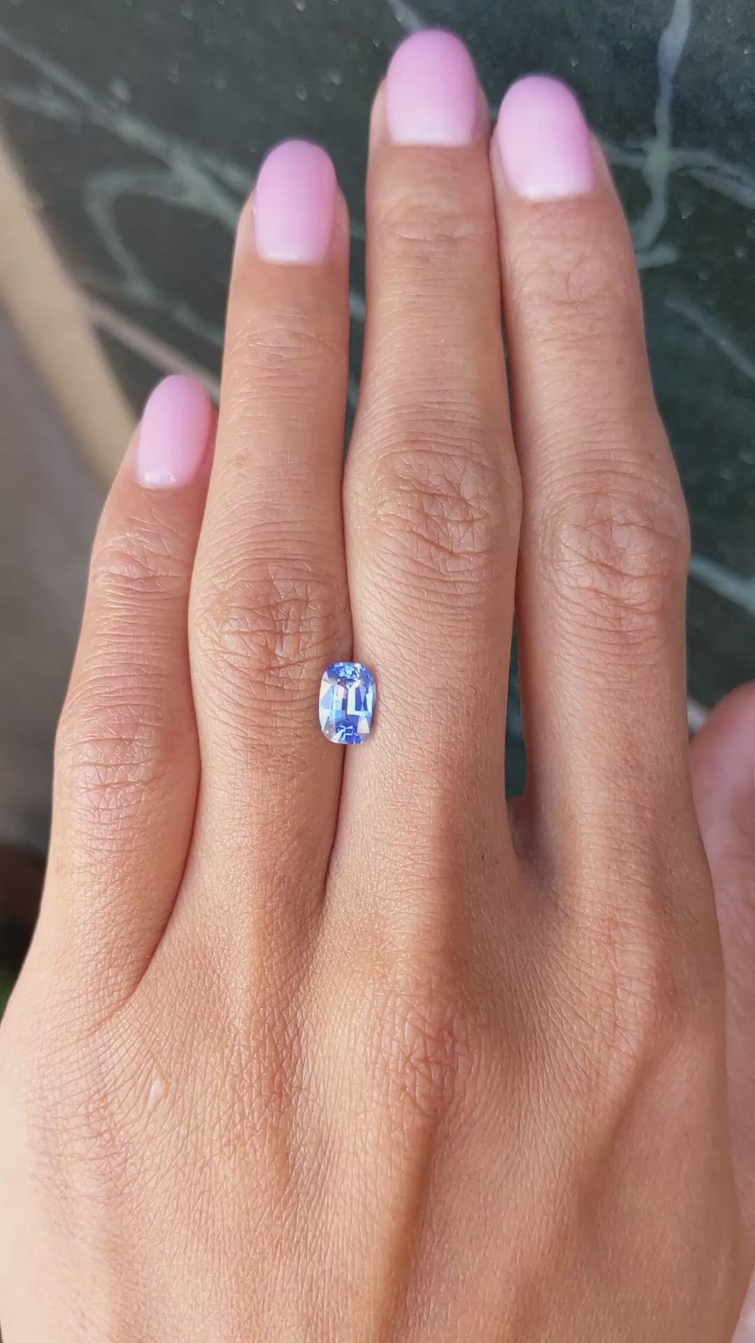1.19 Ct. Blue Sapphire from Ceylon (Sri Lanka) Size Video