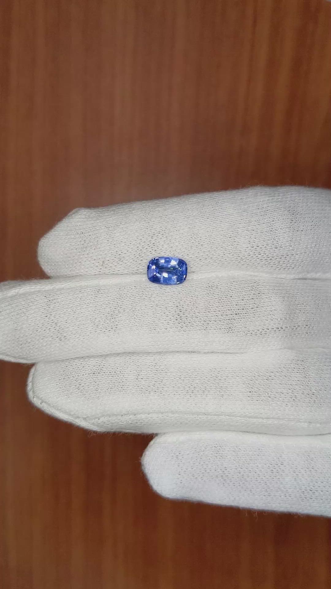 1.19 Ct. Blue Sapphire from Ceylon (Sri Lanka) Size Video