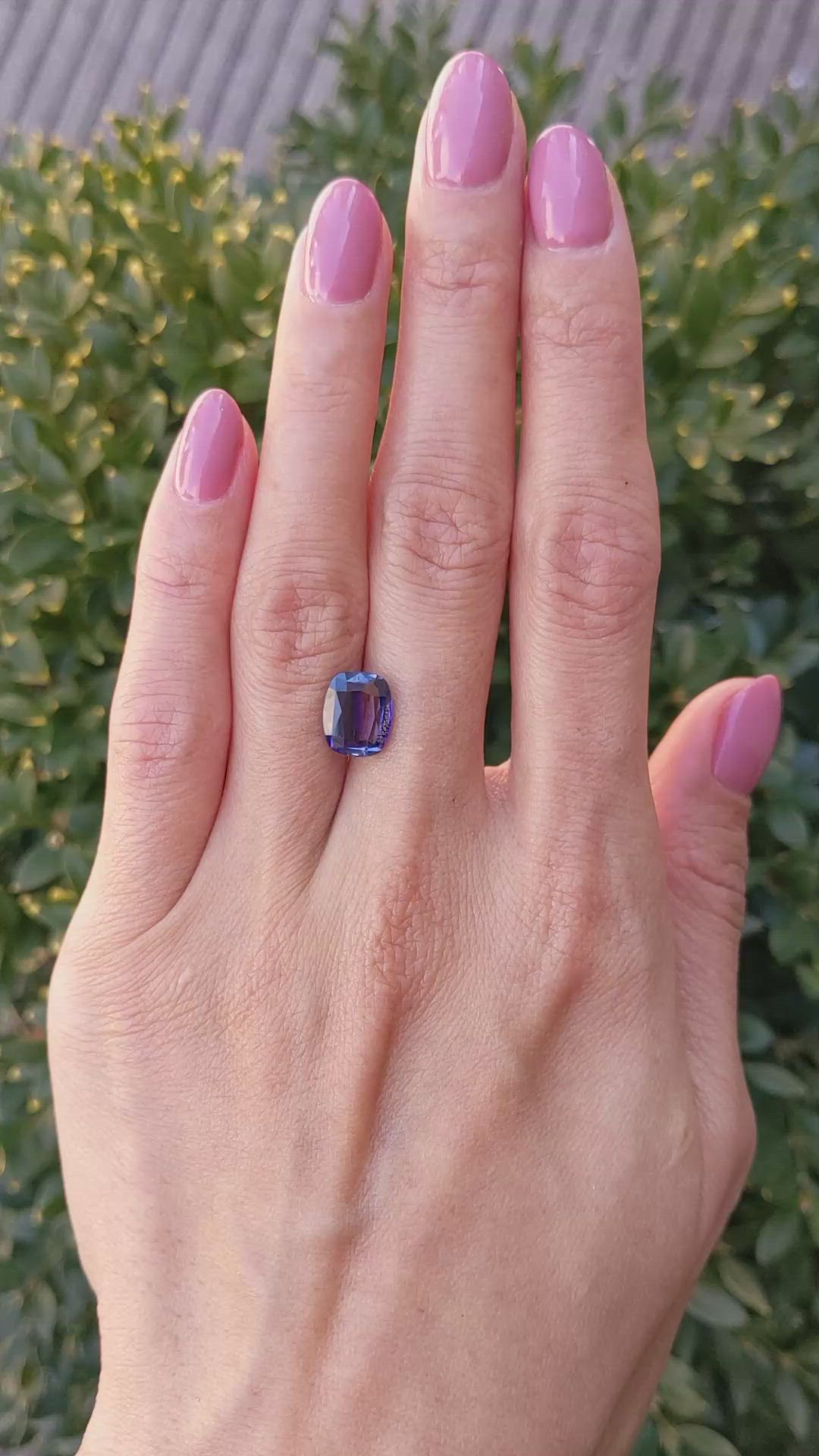 3.38 Ct. Blue Sapphire from Ceylon (Sri Lanka) Size Video