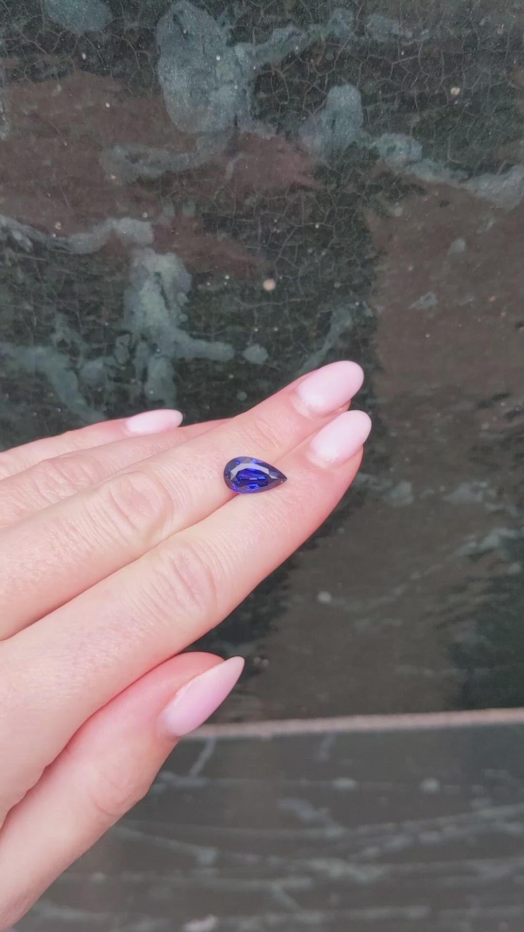 3.29 Ct. Blue Sapphire from Ceylon (Sri Lanka) Size Video