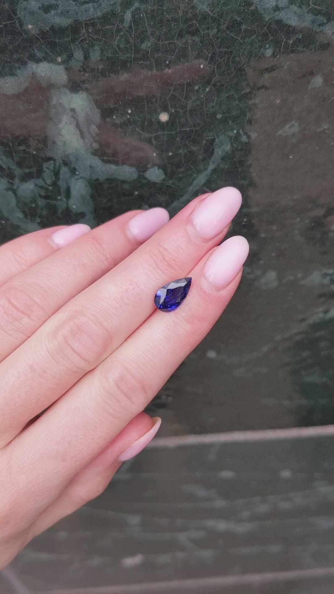 3.29 Ct. Blue Sapphire from Ceylon (Sri Lanka) Size Video