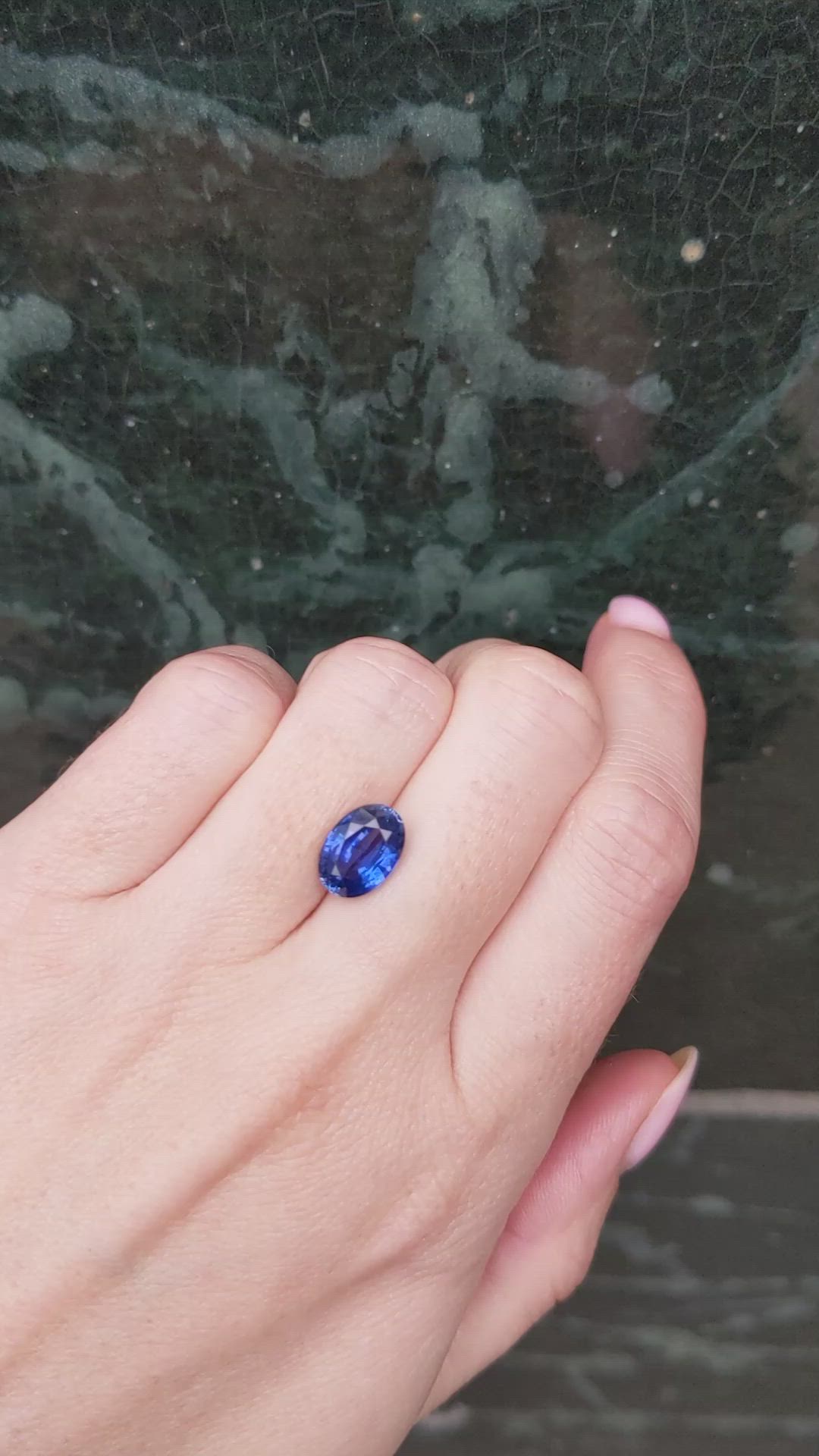 3.59 Ct. Blue Sapphire from Ceylon (Sri Lanka) Size Video