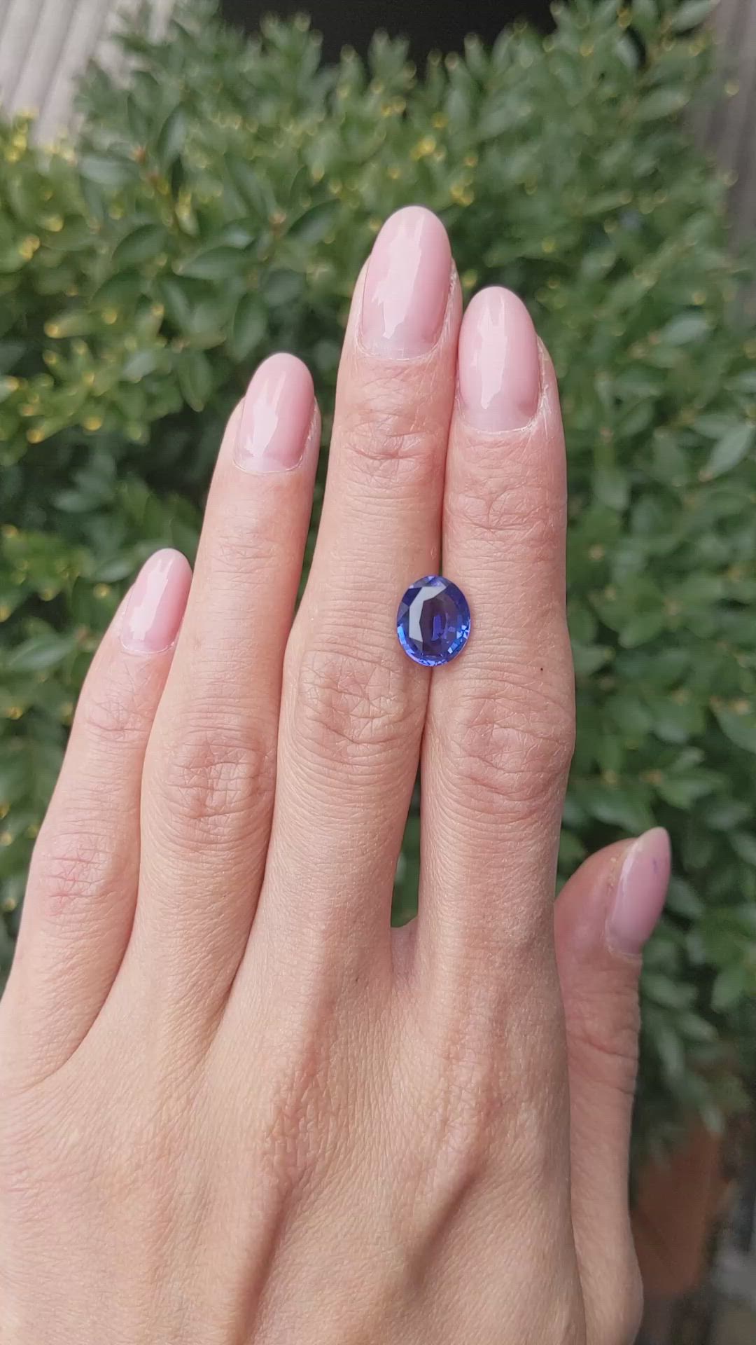 3.86 Ct. Blue Sapphire from Ceylon (Sri Lanka) Size Video