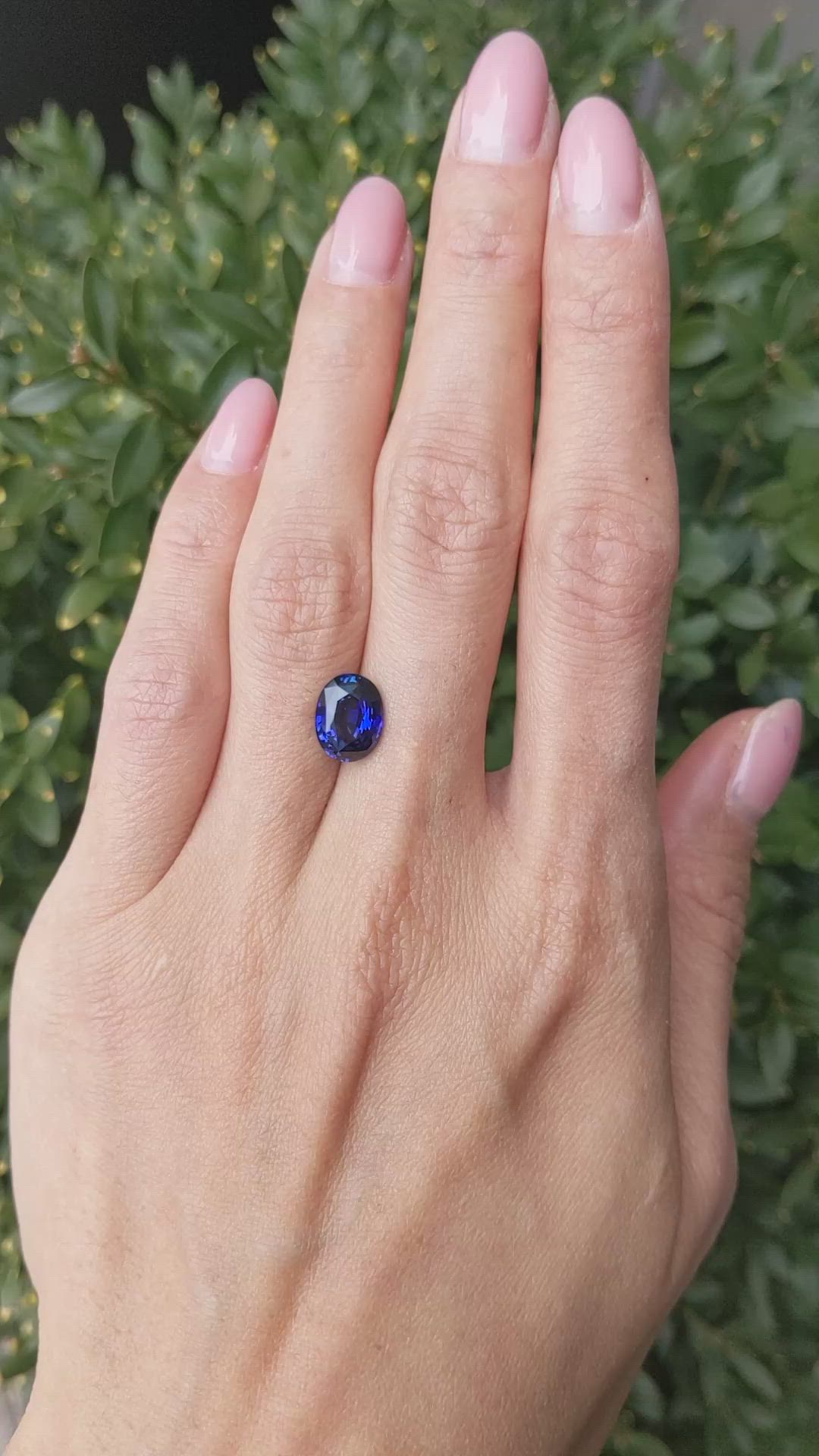 3.09 Ct. Blue Sapphire from Ceylon (Sri Lanka) Size Video