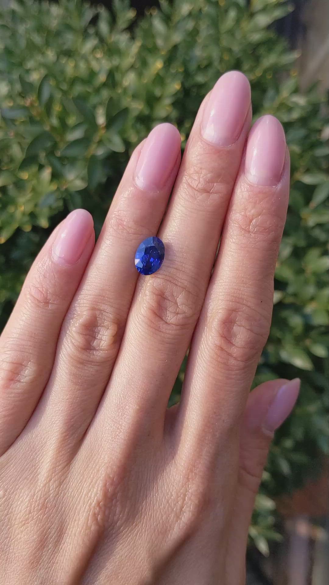 3.02 Ct. Blue Sapphire from Ceylon (Sri Lanka) Size Video