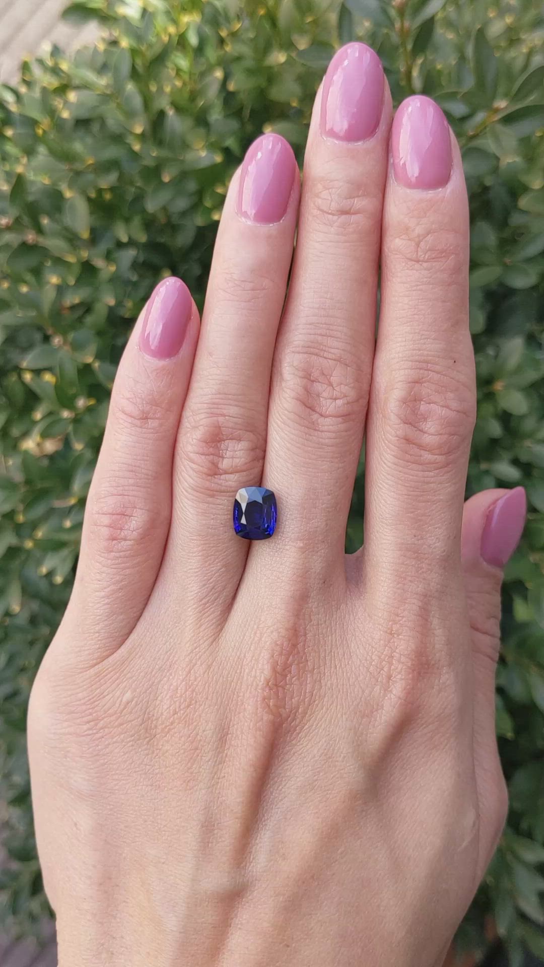 3.09 Ct. Blue Sapphire from Ceylon (Sri Lanka) Size Video