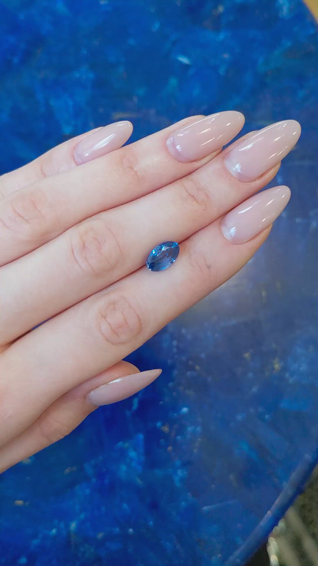 3.15 Ct. Blue Sapphire from Ceylon (Sri Lanka) Size Video