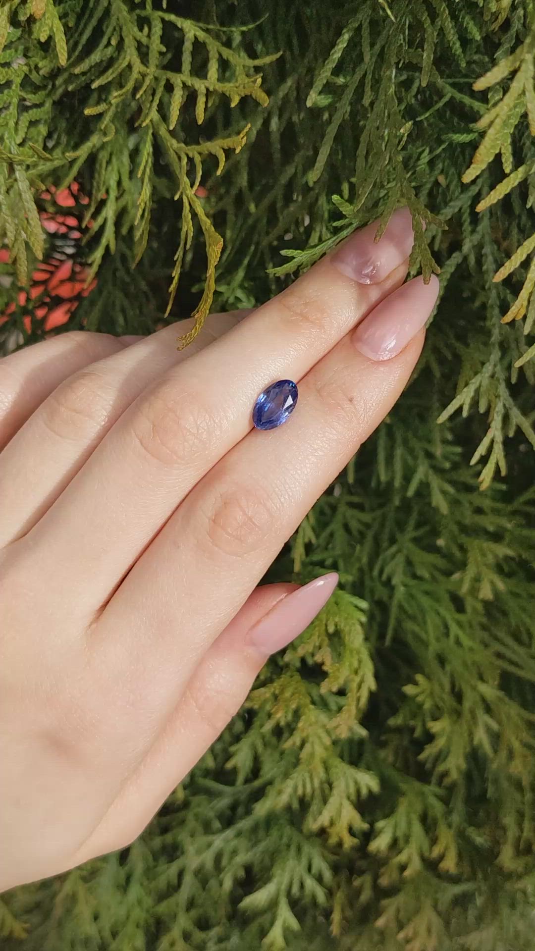 3.15 Ct. Blue Sapphire from Ceylon (Sri Lanka) Size Video