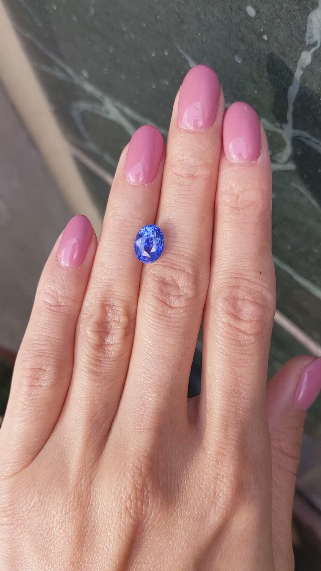 3.57 Ct. Blue Sapphire from Ceylon (Sri Lanka) Size Video