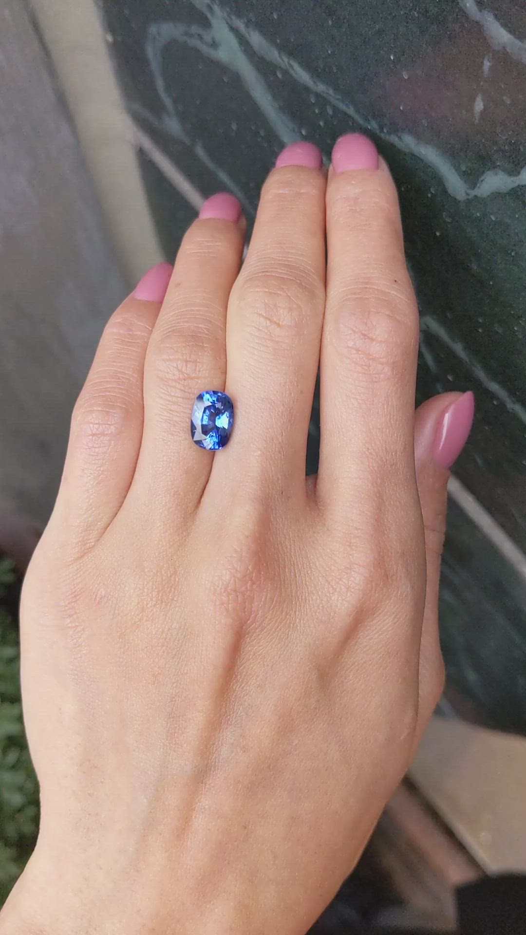 3.64 Ct. Blue Sapphire from Ceylon (Sri Lanka) Size Video