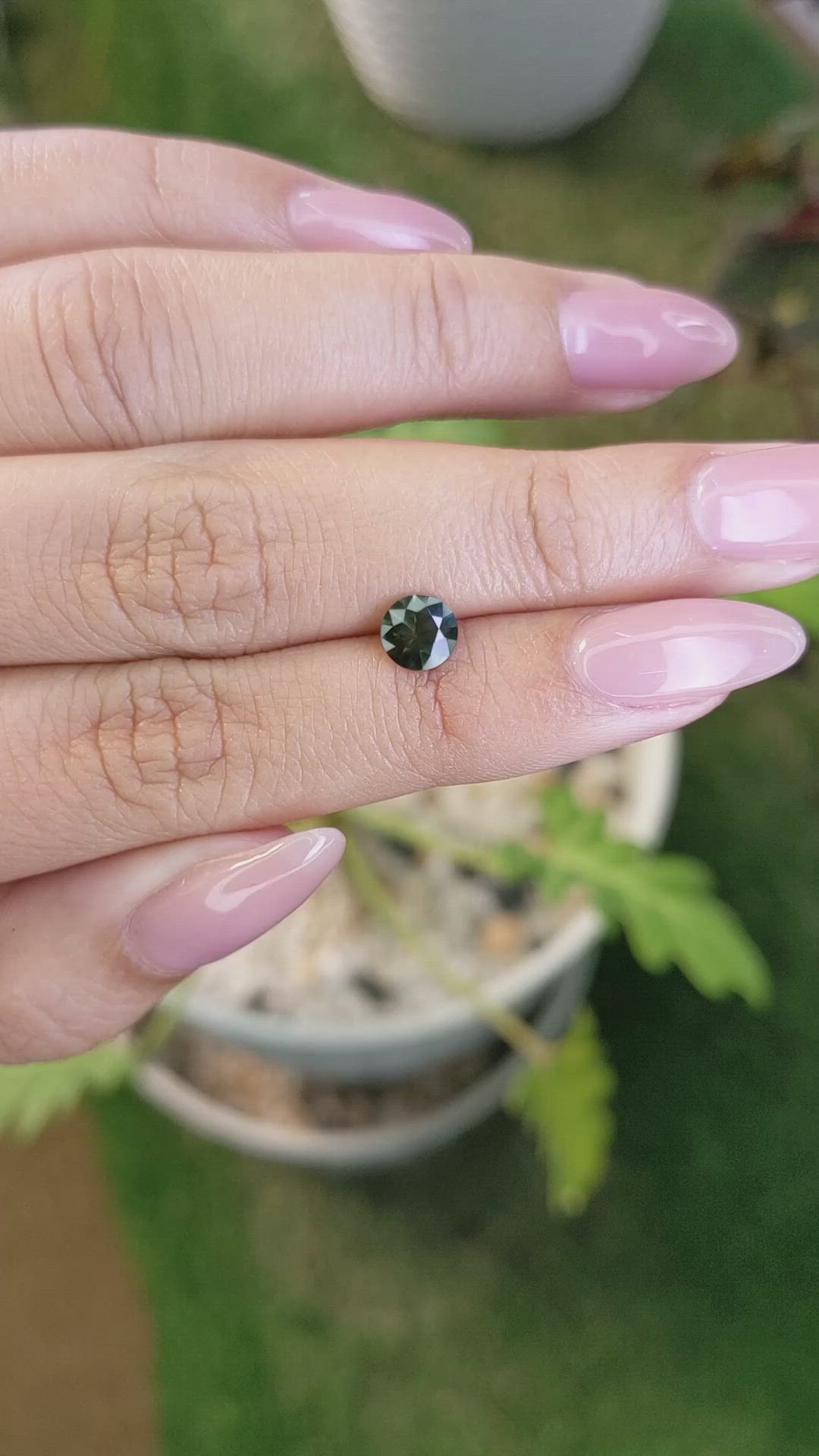 0.75 Ct. Green Sapphire from Madagascar Size Video