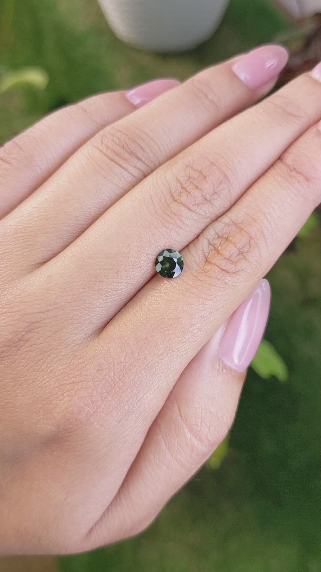 0.75 Ct. Green Sapphire from Madagascar Size Video