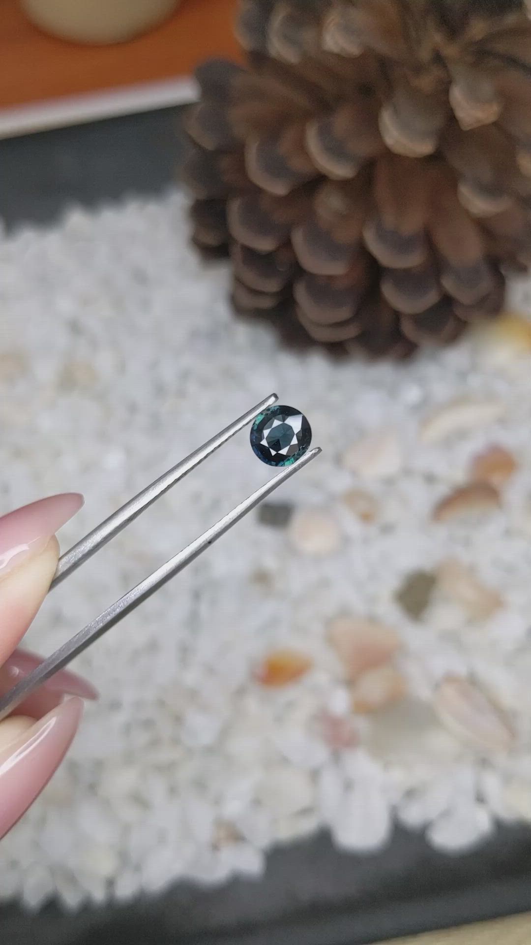 0.75 Ct. Greenish Blue Sapphire from Madagascar Size Video