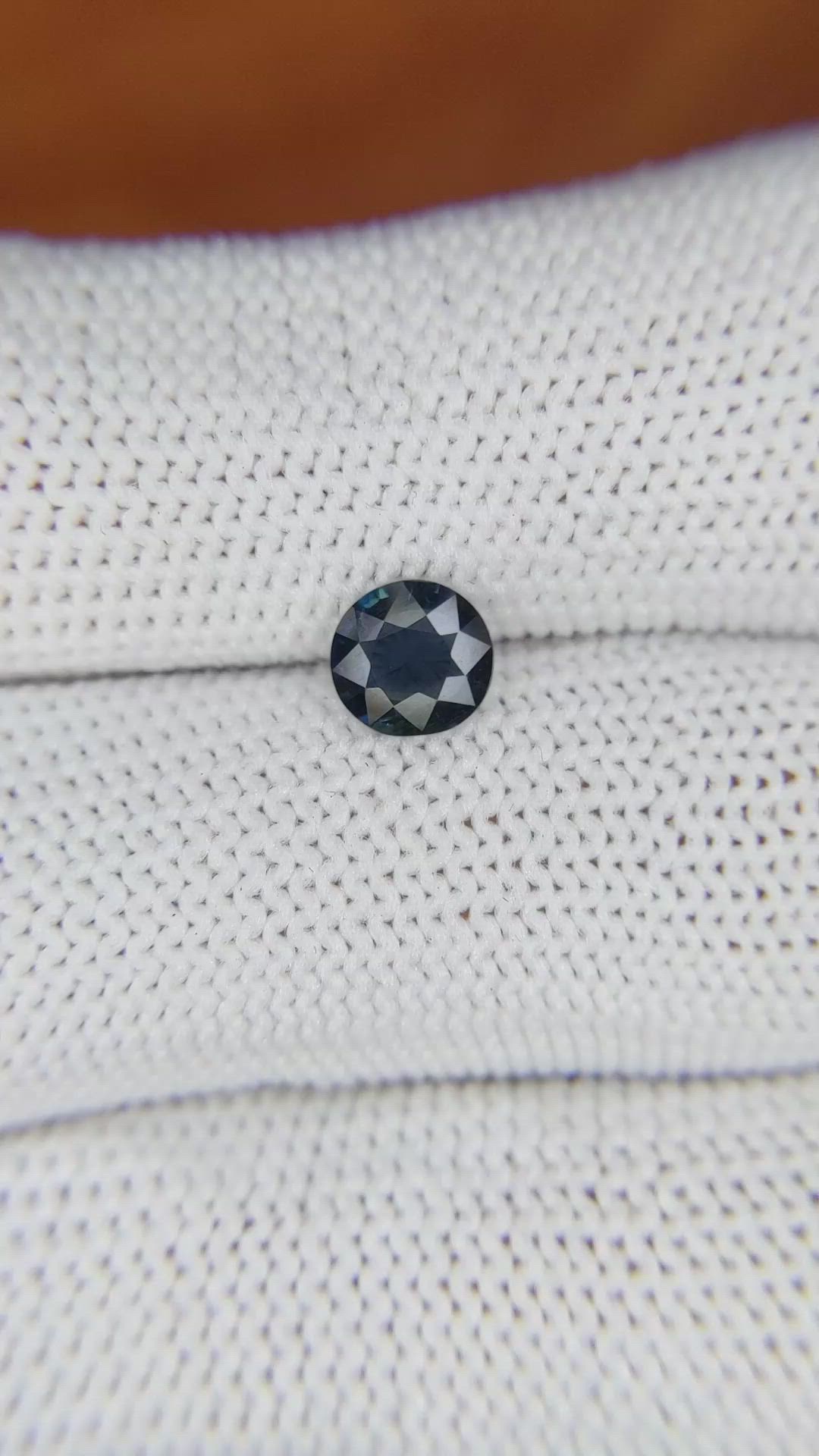 0.75 Ct. Greenish Blue Sapphire from Madagascar Size Video