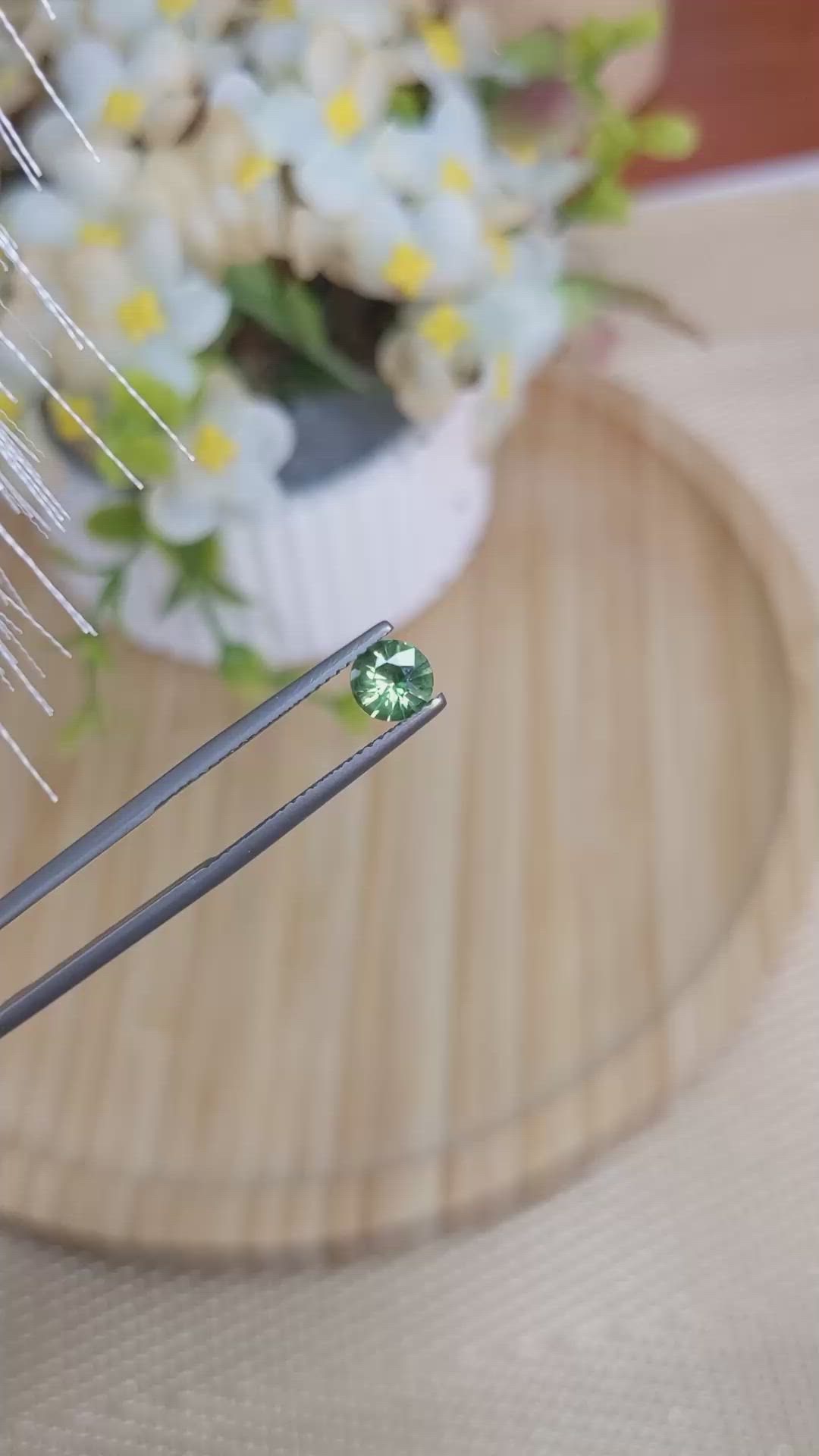 0.60 Ct. Green Sapphire from Madagascar Size Video