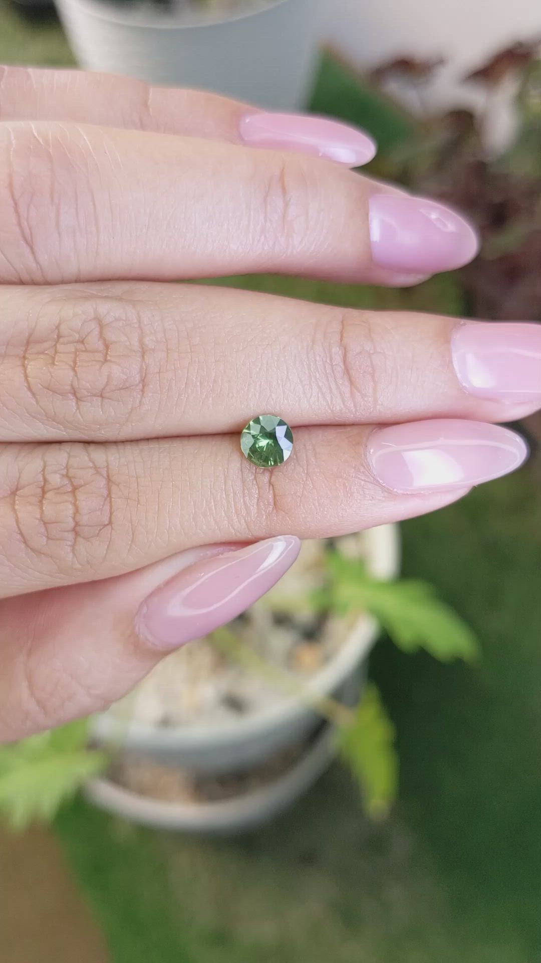 0.60 Ct. Green Sapphire from Madagascar Size Video