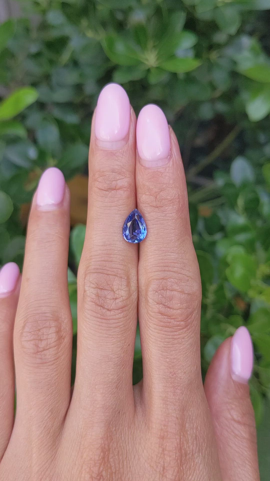 2.07 Ct. Blue Sapphire from Ceylon (Sri Lanka) Size Video