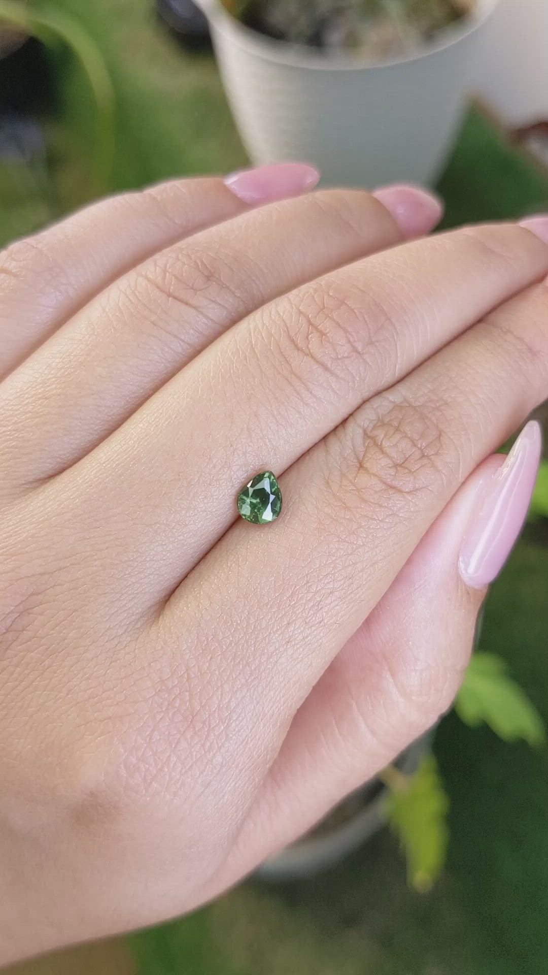 0.82 Ct. Green Sapphire from Madagascar Size Video