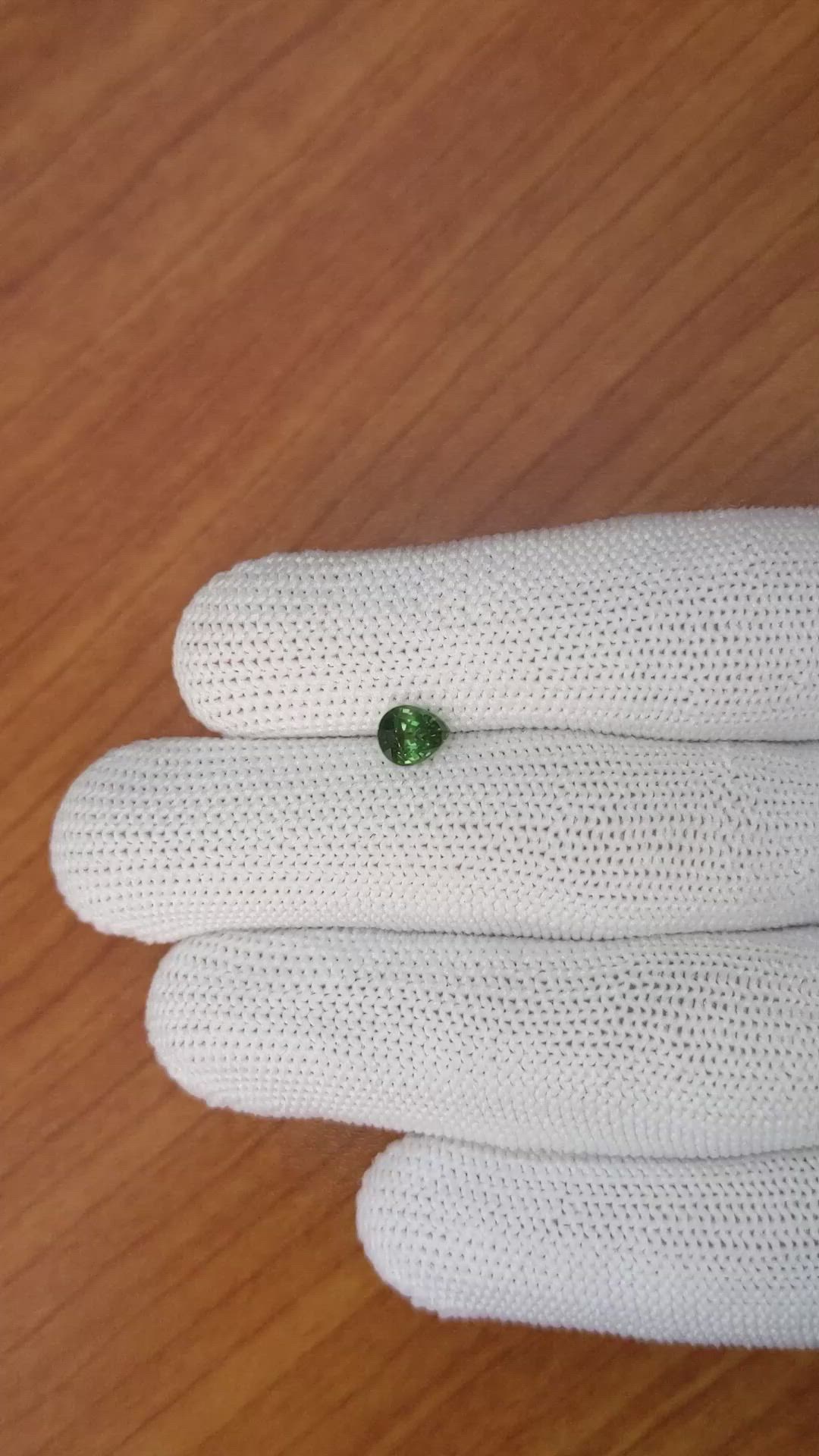 0.82 Ct. Green Sapphire from Madagascar Size Video