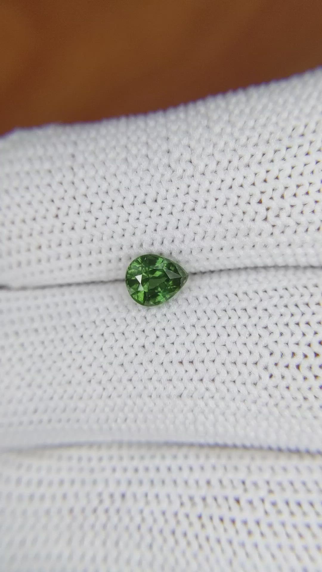 0.82 Ct. Green Sapphire from Madagascar Size Video