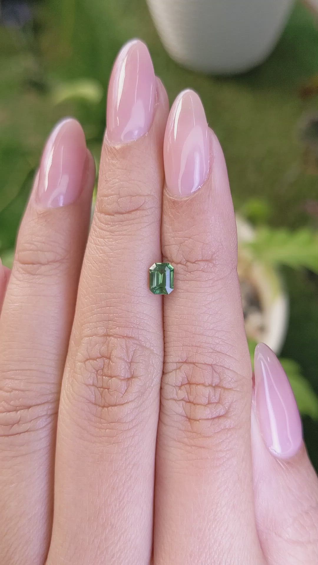 0.69 Ct. Green Sapphire from Madagascar Size Video