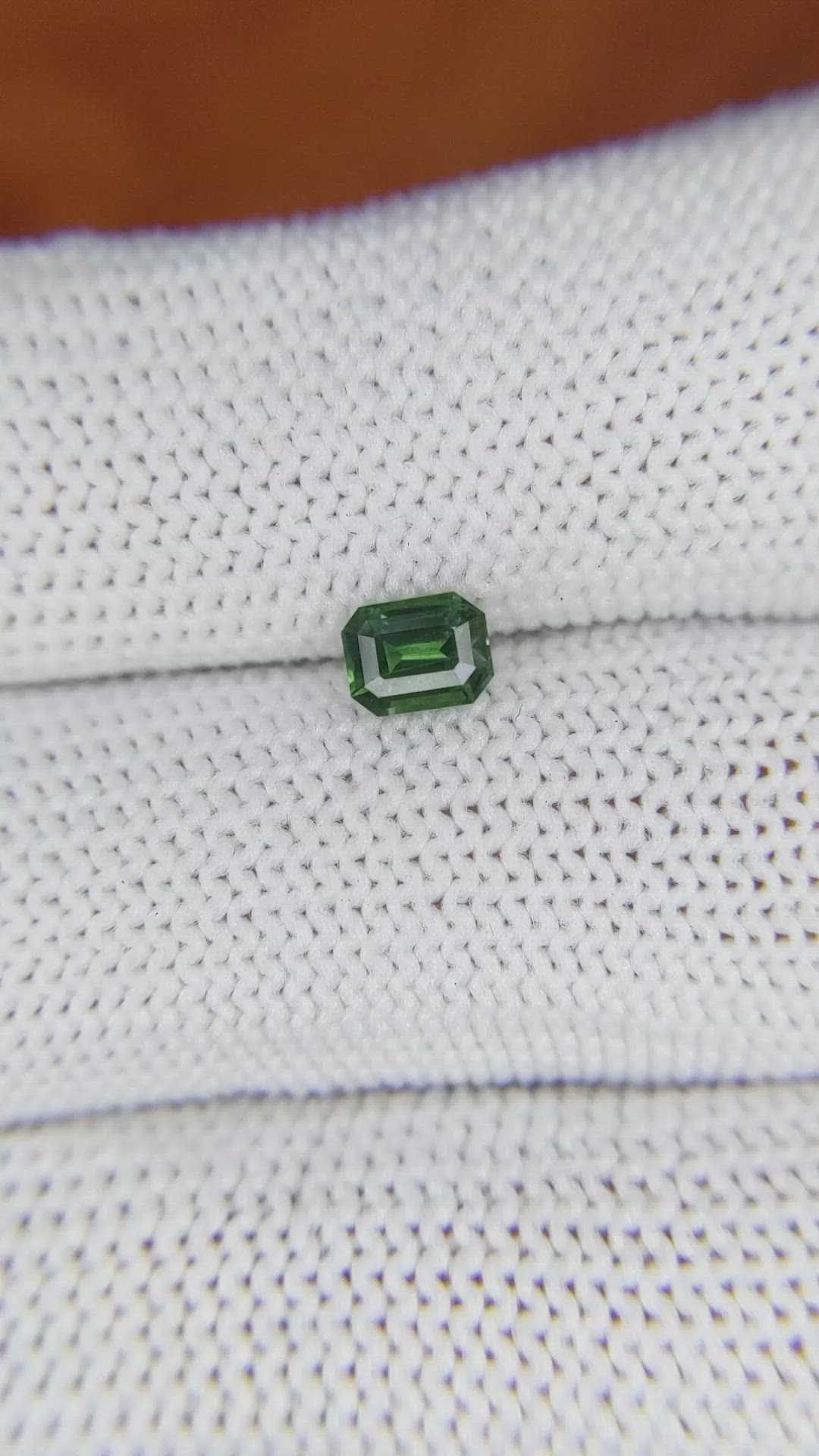 0.69 Ct. Green Sapphire from Madagascar Size Video
