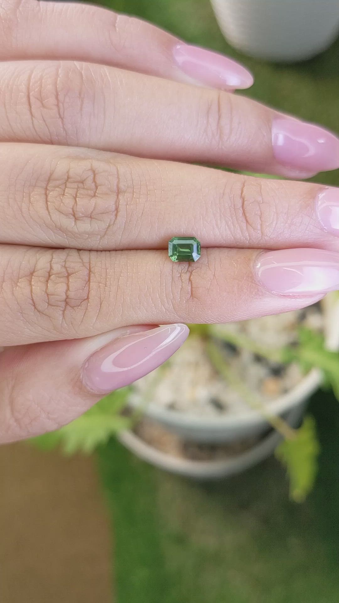 0.69 Ct. Green Sapphire from Madagascar Size Video