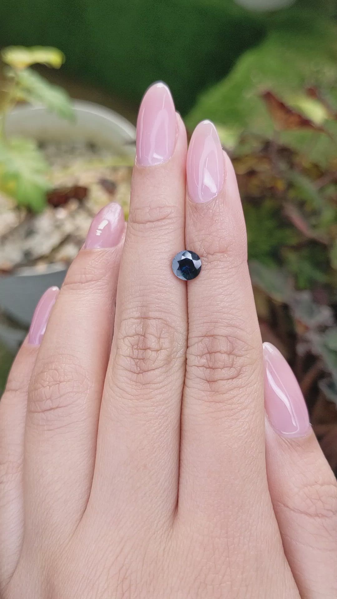 1.26 Ct. Greenish Blue Sapphire from Madagascar Size Video