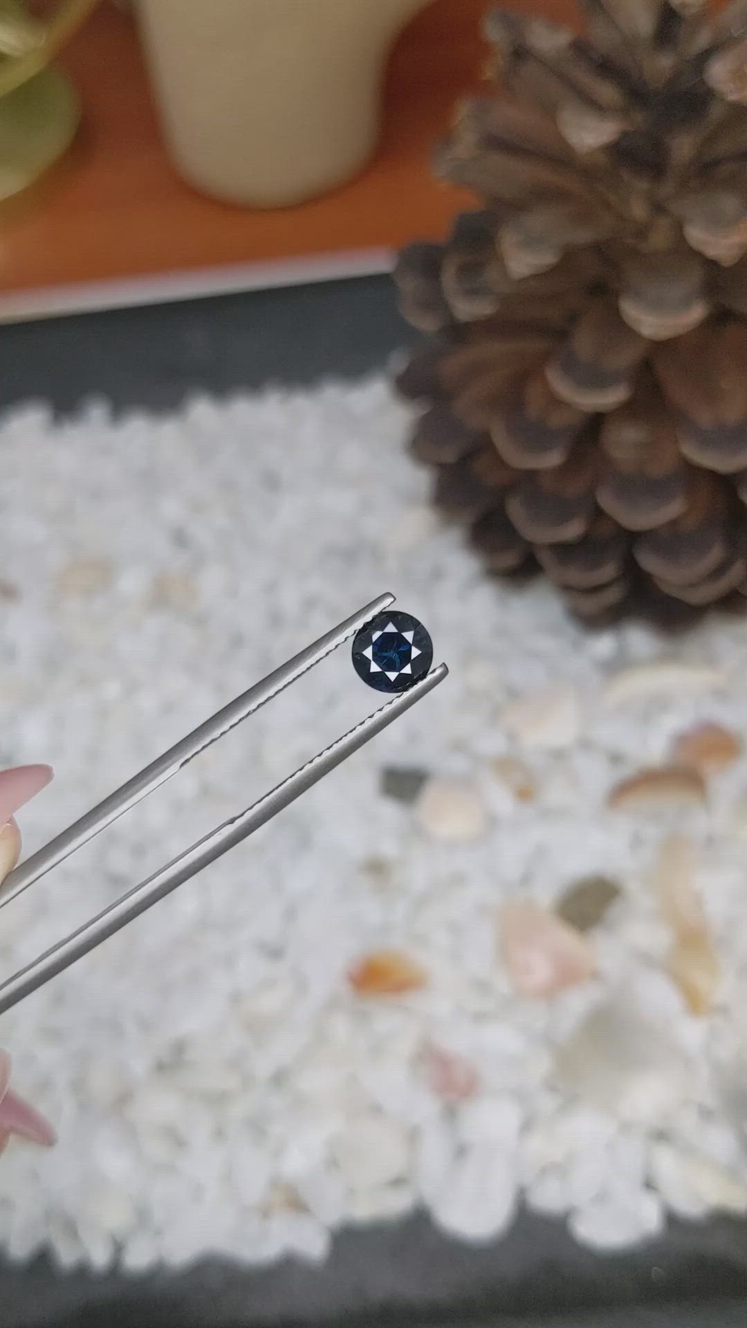 1.26 Ct. Greenish Blue Sapphire from Madagascar Size Video