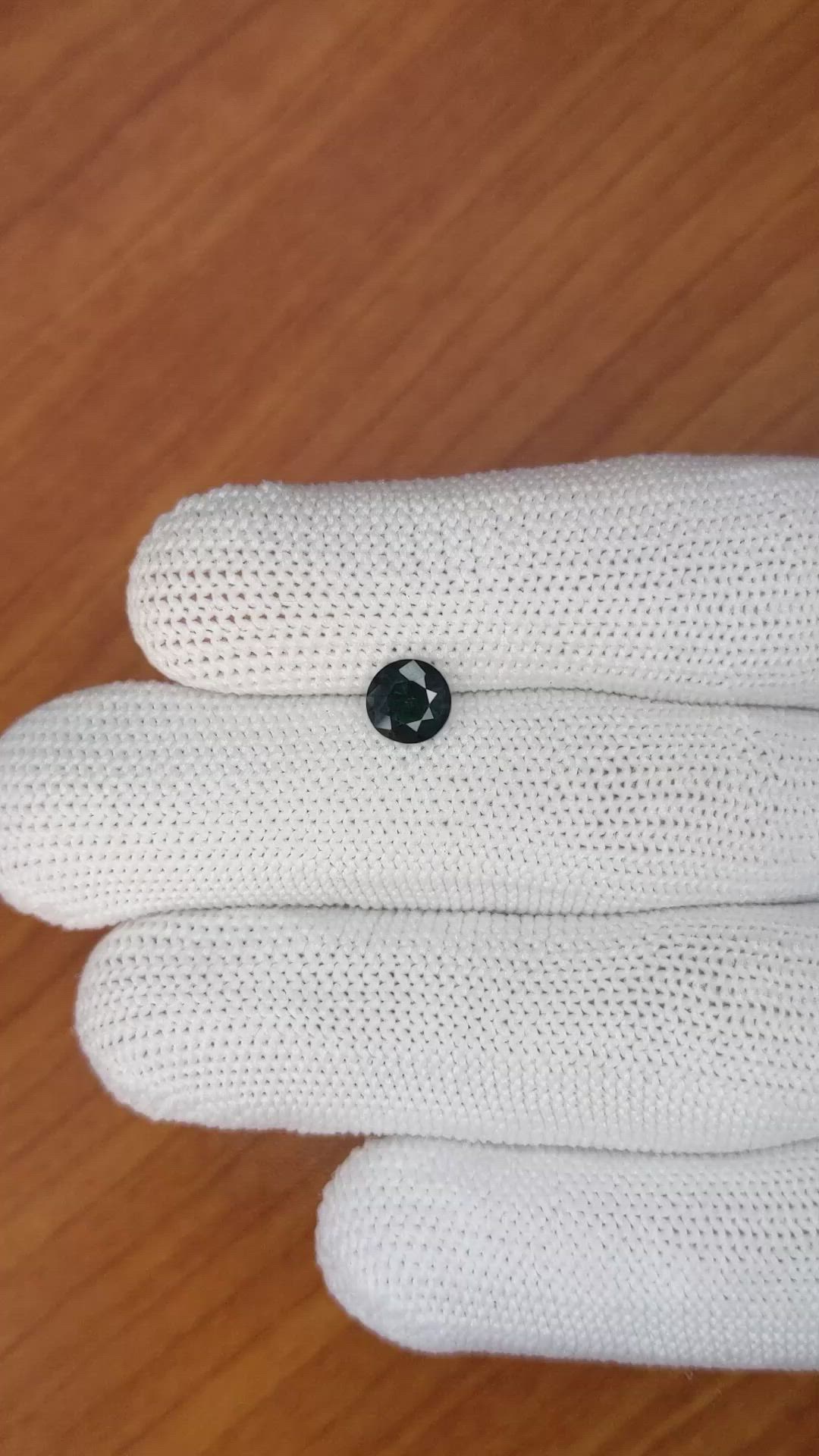 1.26 Ct. Greenish Blue Sapphire from Madagascar Size Video