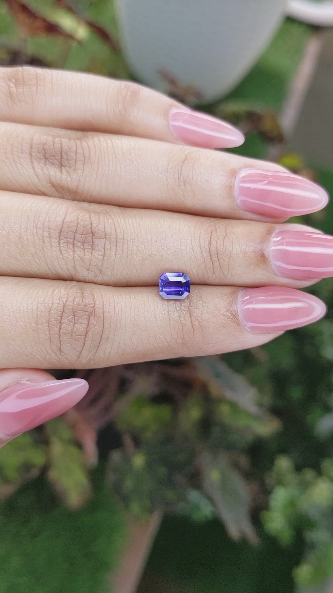 1.20 Ct. Bluish Purple Sapphire from Ceylon (Sri Lanka) Size Video