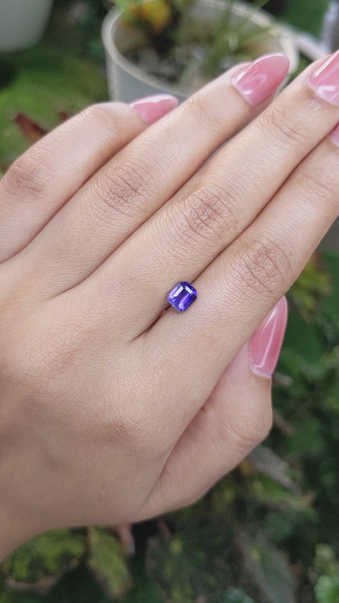 1.20 Ct. Bluish Purple Sapphire from Ceylon (Sri Lanka) Size Video