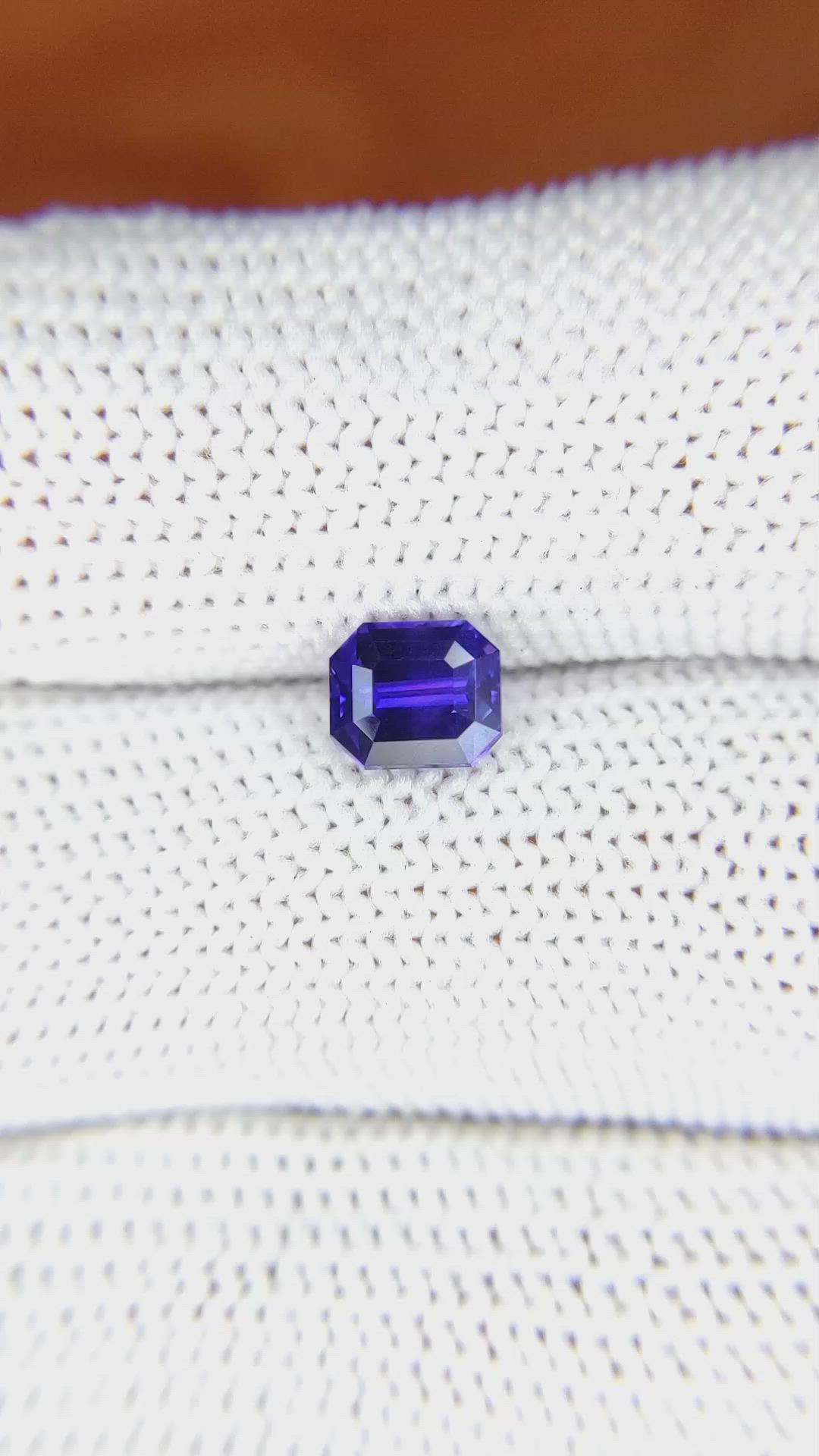 1.20 Ct. Bluish Purple Sapphire from Ceylon (Sri Lanka) Size Video