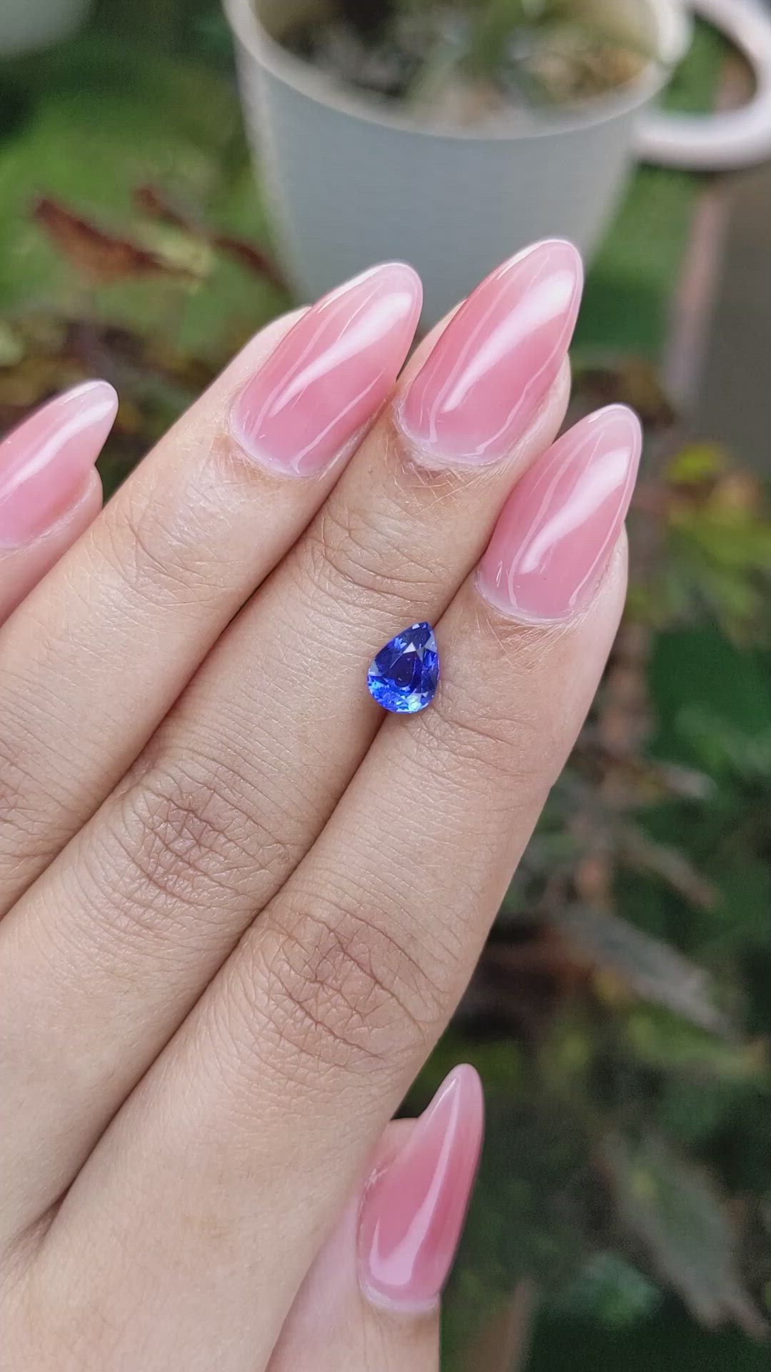 1.15 Ct. Blue Sapphire from Ceylon (Sri Lanka) Size Video