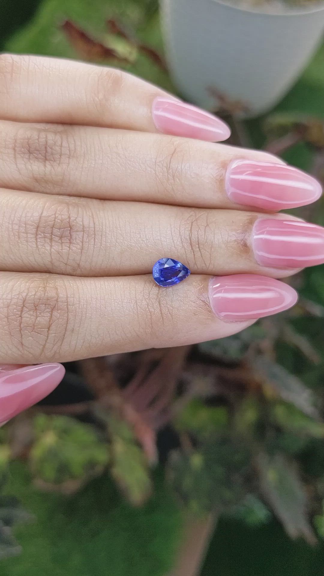 1.15 Ct. Blue Sapphire from Ceylon (Sri Lanka) Size Video