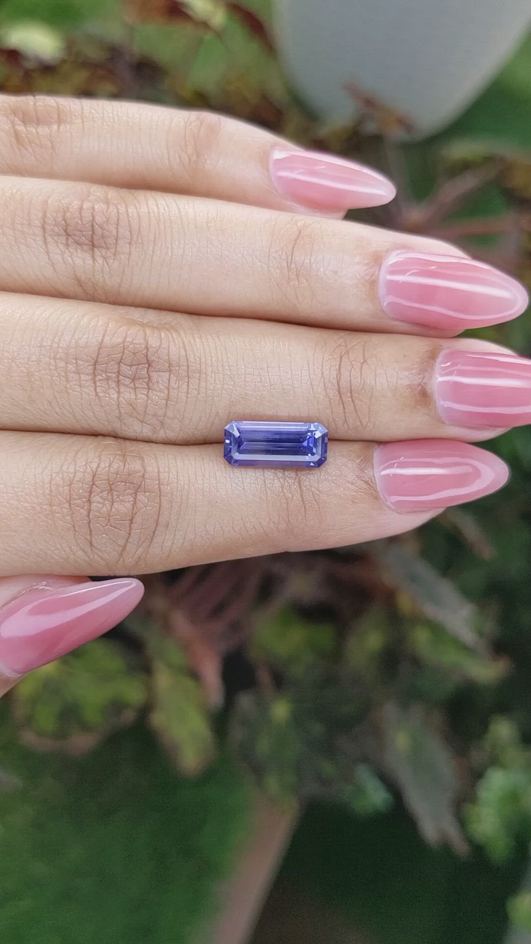 3.21 Ct. Violet Sapphire from Ceylon (Sri Lanka) Size Video