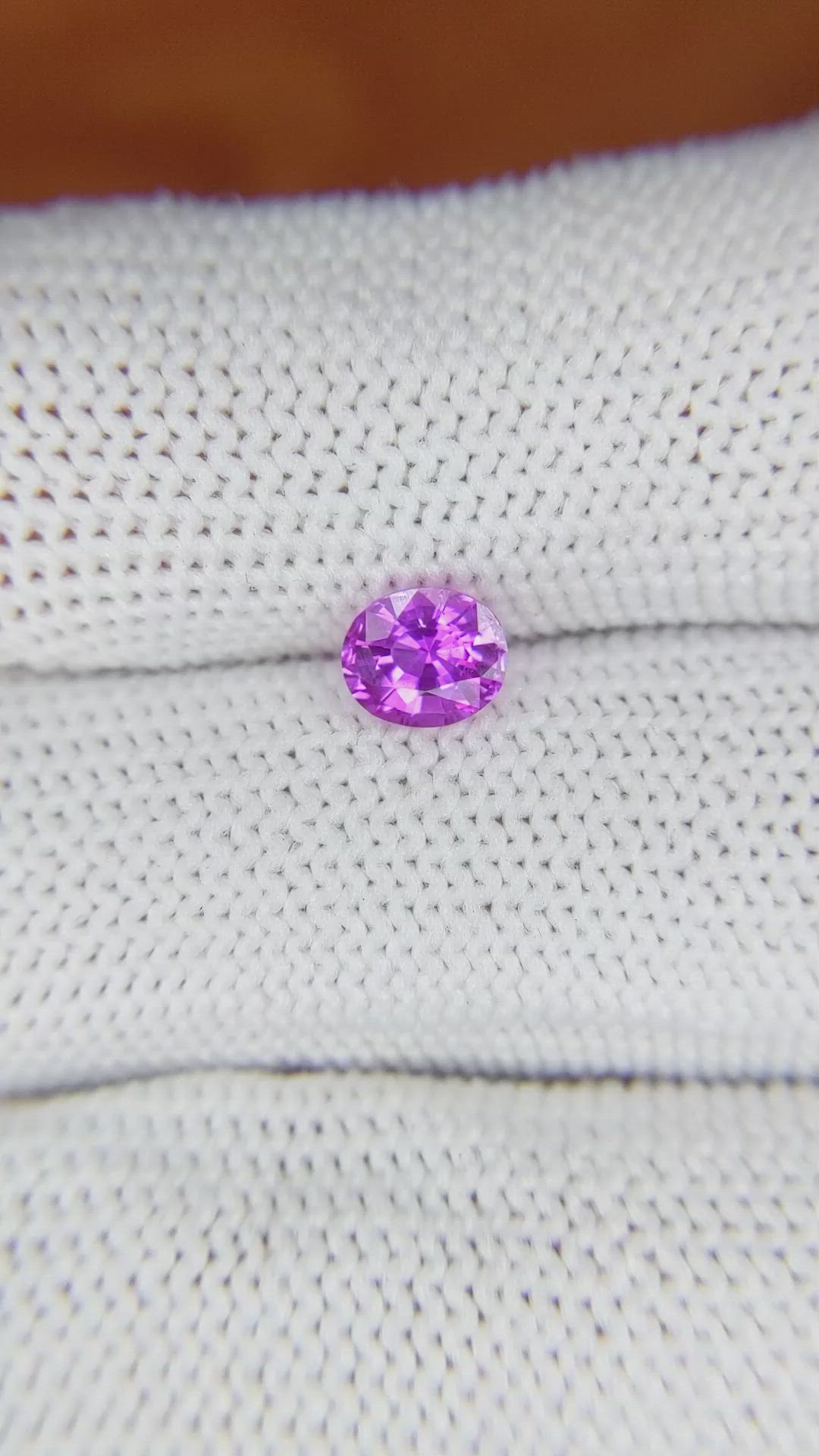 0.85 Ct. Pinkish Purple Sapphire from Ceylon (Sri Lanka) Size Video