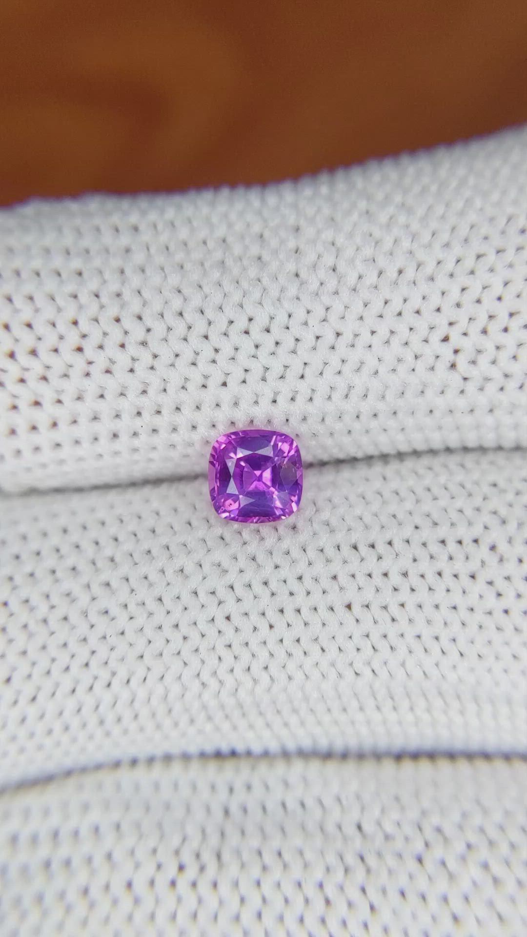 0.81 Ct. Pinkish Purple Sapphire from Ceylon (Sri Lanka) Size Video