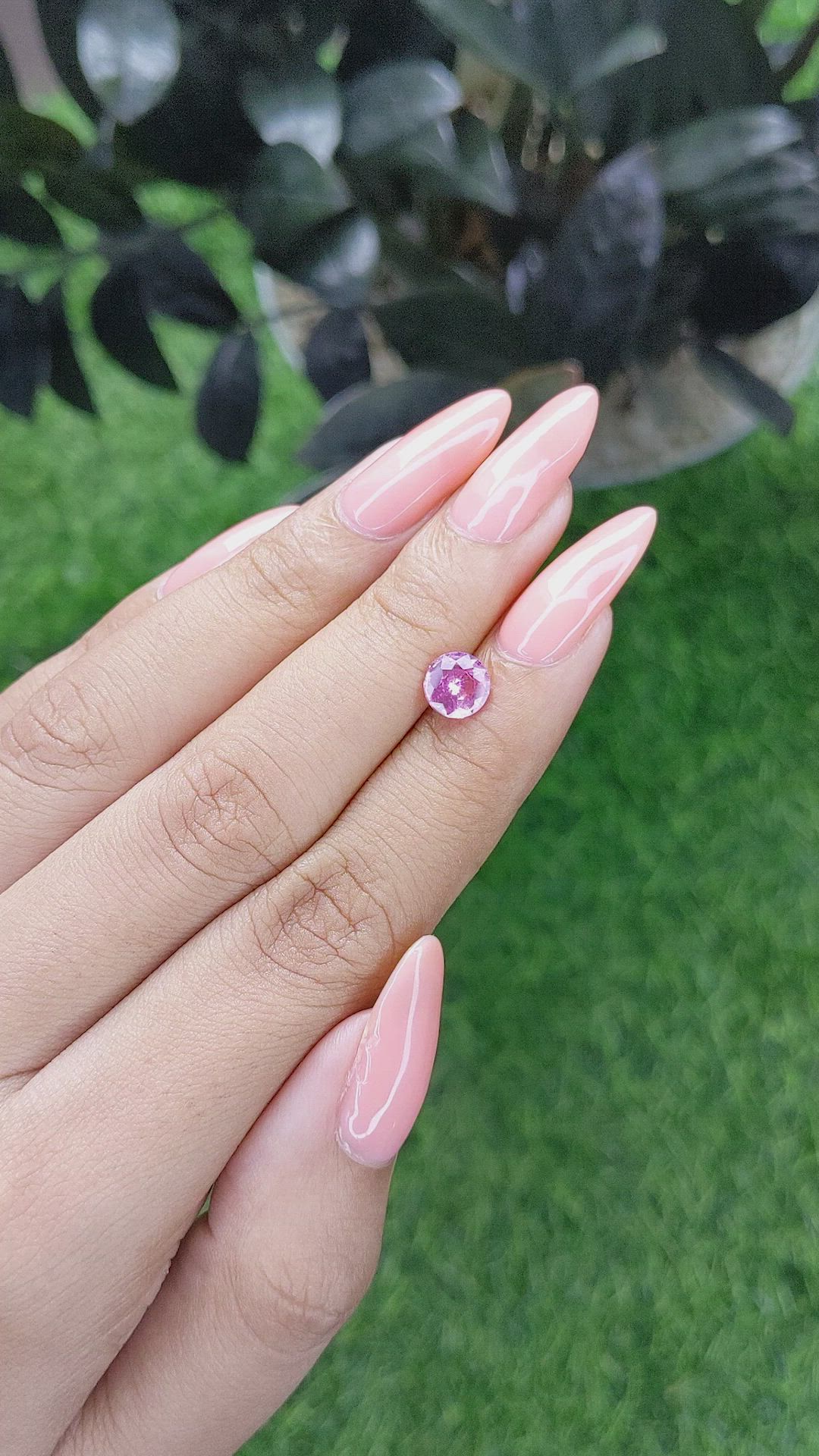 1.12 Ct. Purplish Pink Sapphire from Madagascar Size Video