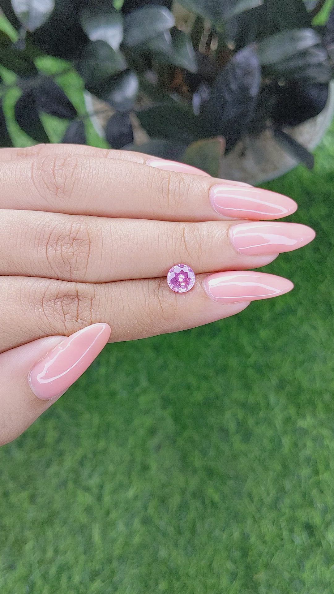 1.12 Ct. Purplish Pink Sapphire from Madagascar Size Video