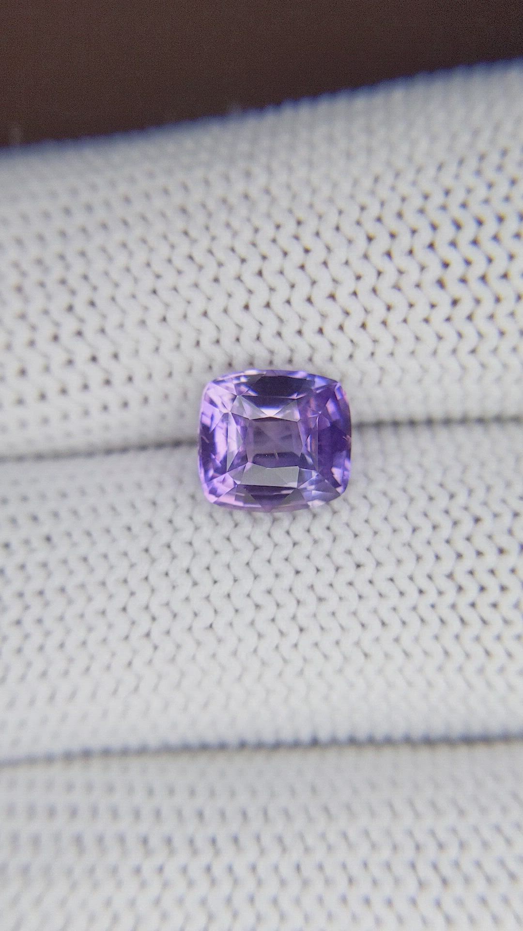 2.99 Ct. Bluish Purple Sapphire from Ceylon (Sri Lanka) Size Video