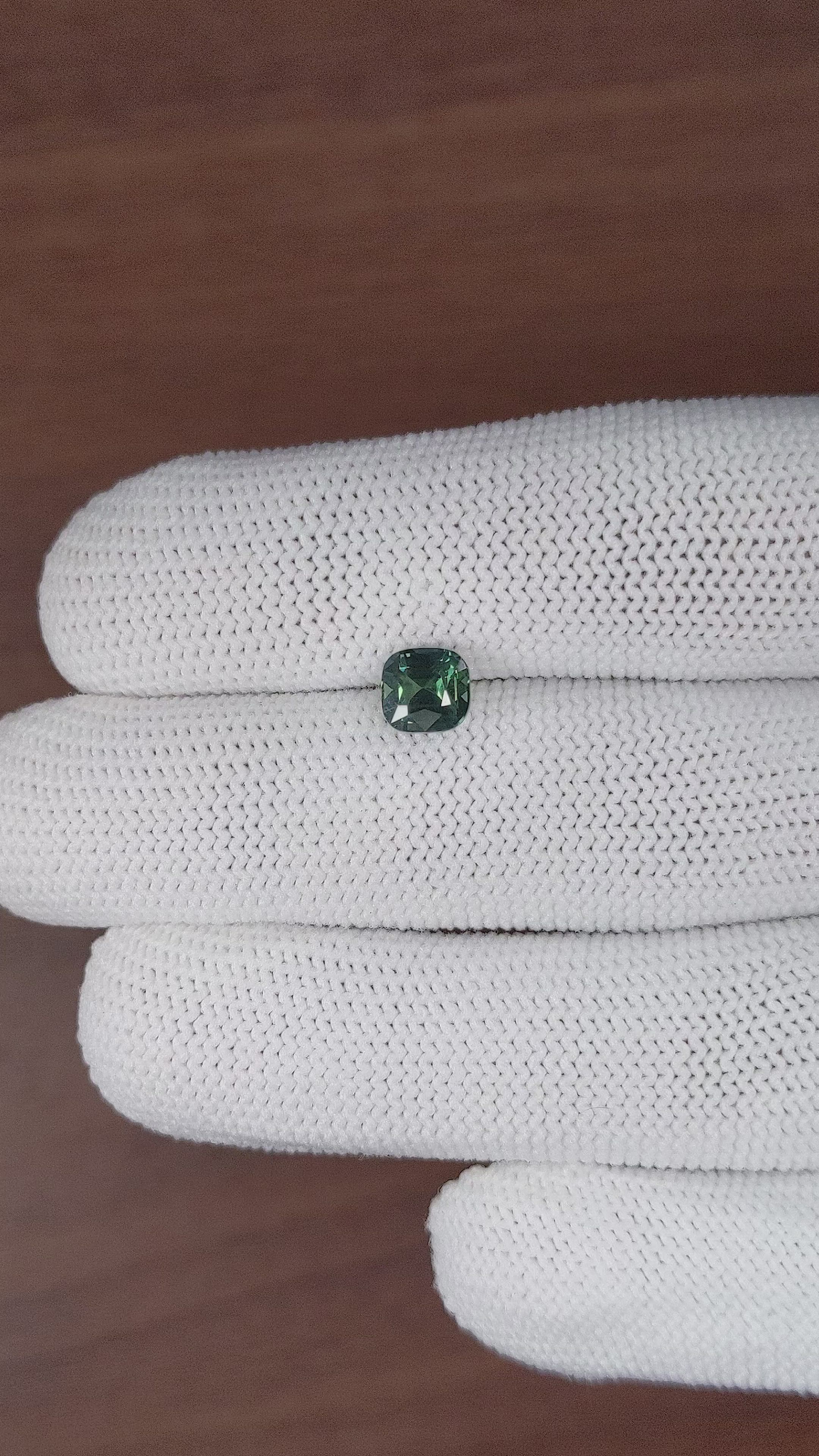 1.50 Ct. Bluish Green Sapphire from Madagascar Size Video