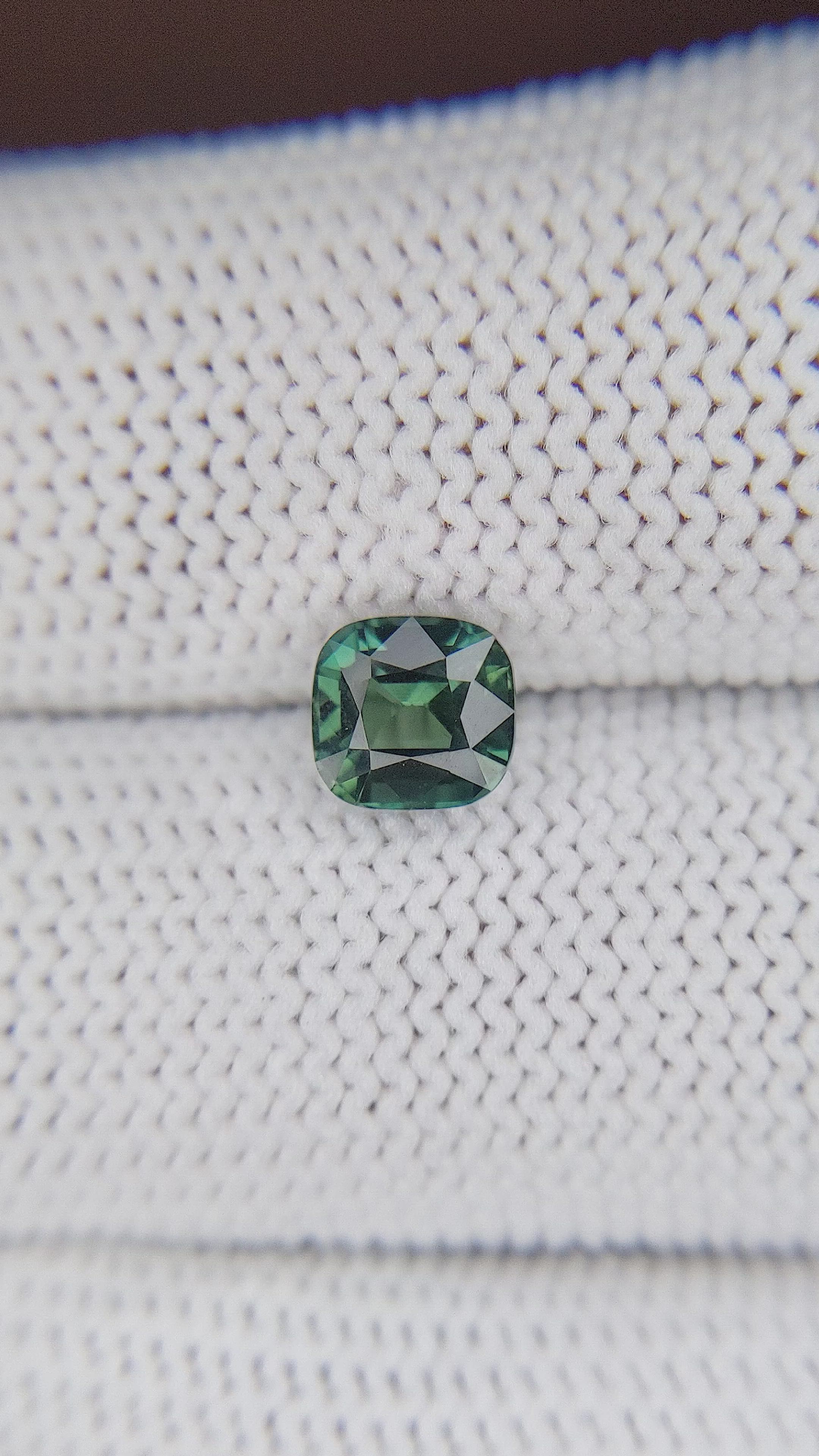1.50 Ct. Bluish Green Sapphire from Madagascar Size Video