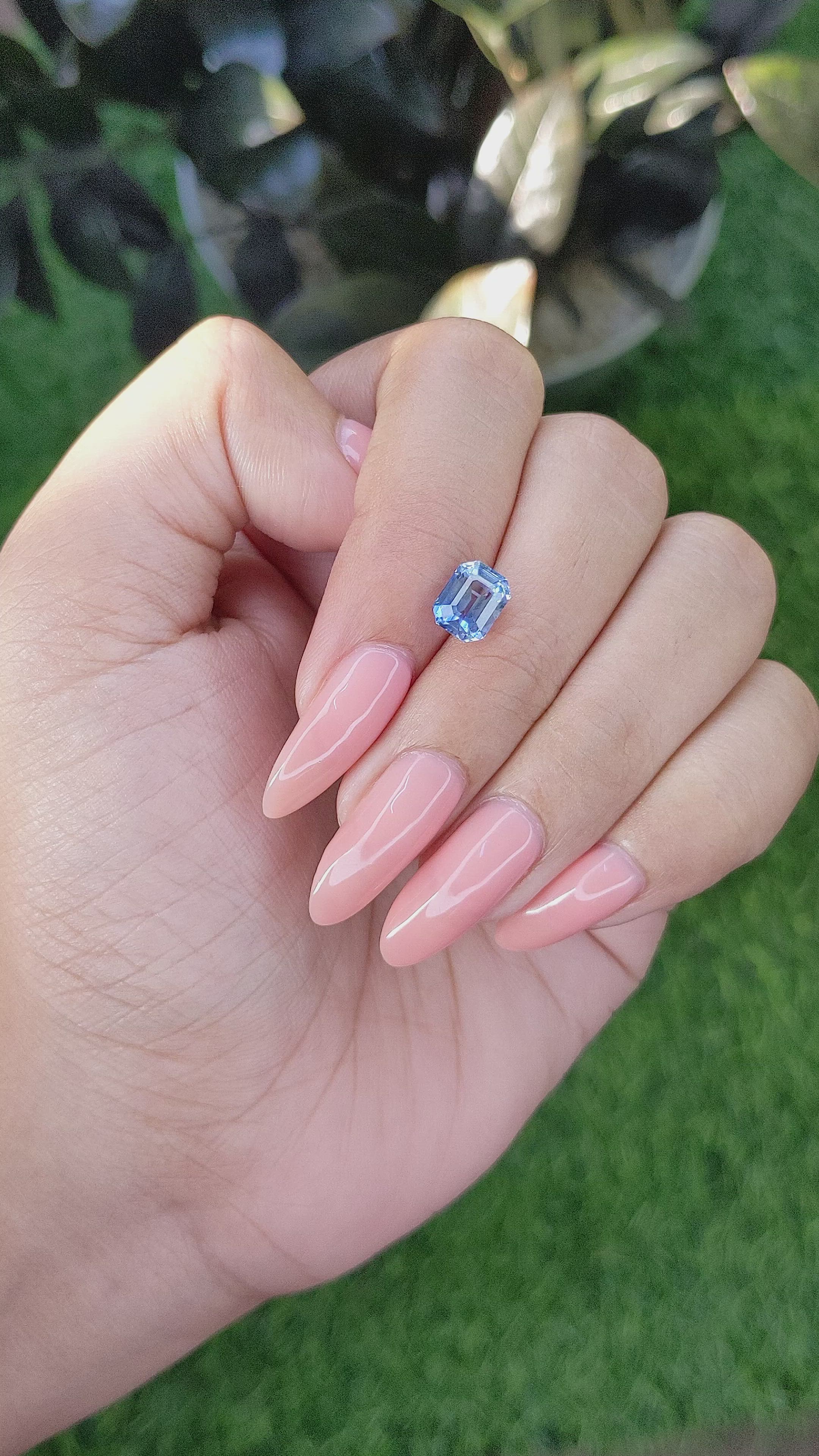 2.08 Ct. Blue Sapphire from Ceylon (Sri Lanka) Size Video