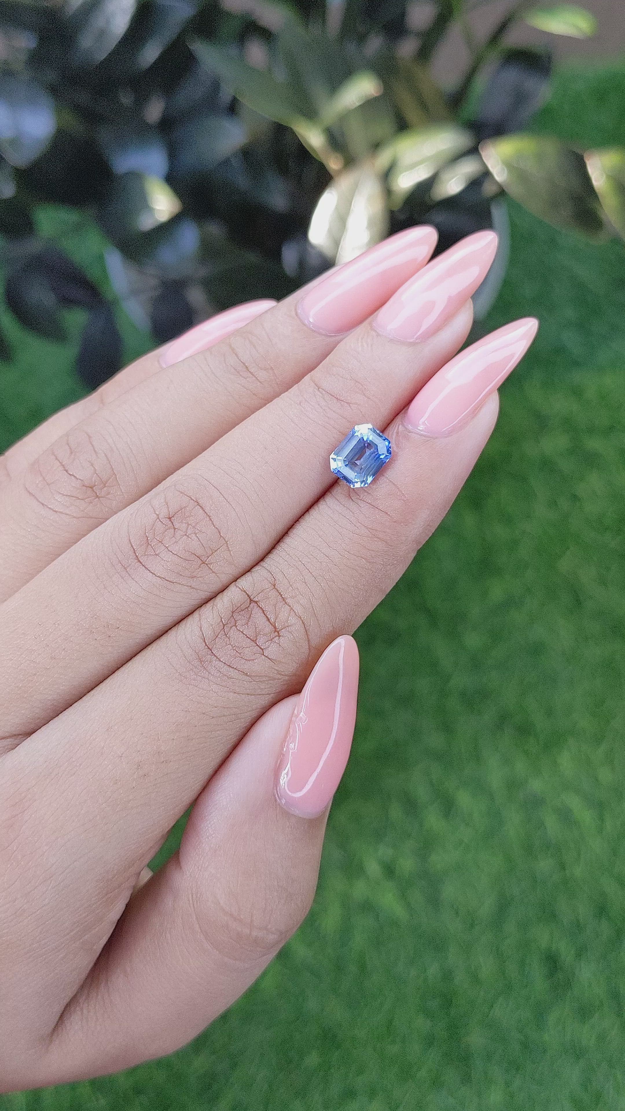 2.08 Ct. Blue Sapphire from Ceylon (Sri Lanka) Size Video